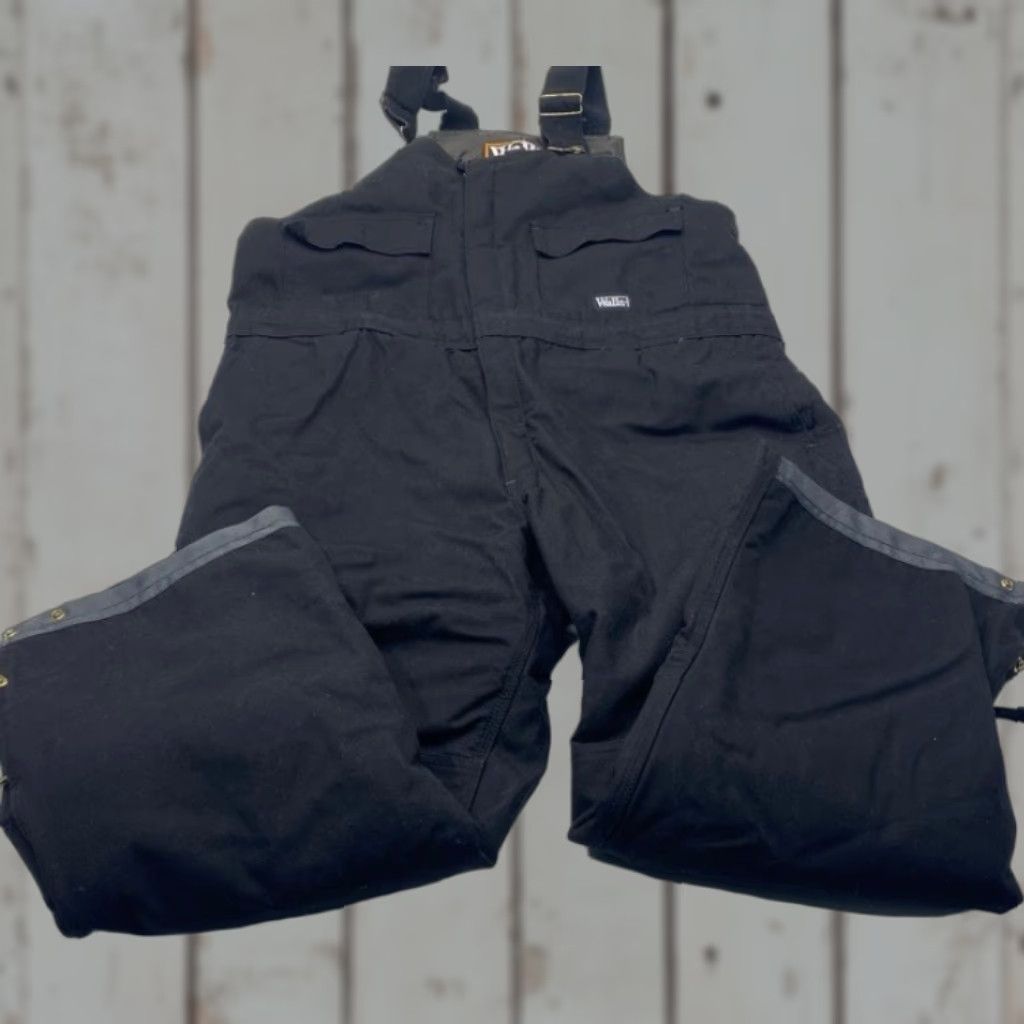 Walls VINTAGE Walls Zero Zone 12 Bib Overalls Men XL Black Duck Canvas Quilted Insulated Overalls (Workwear, Winter) Mens Size US 44 / EU 60 - 1 Thumbnail