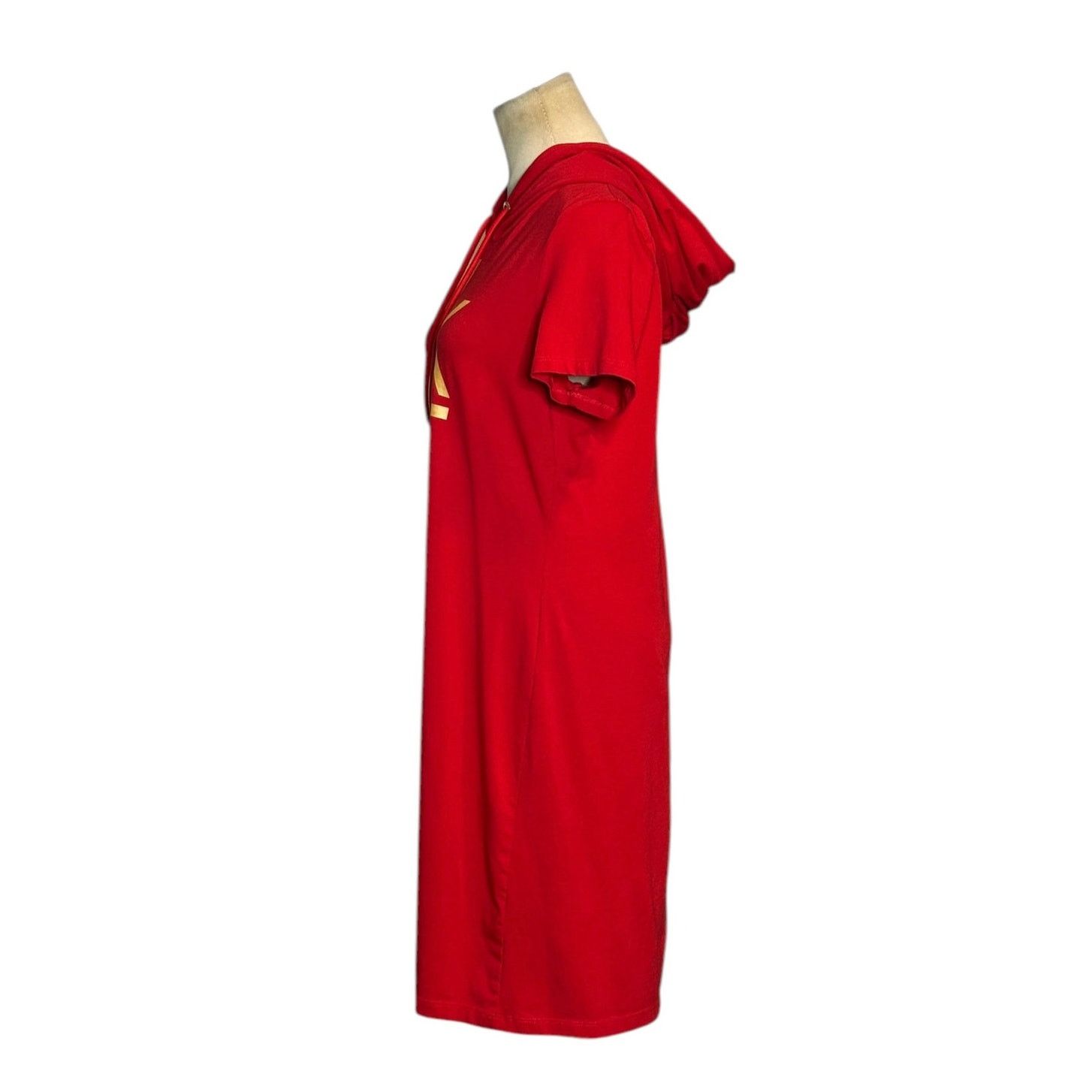 Calvin Klein Calvin Klein red short sleeves mini hoodie dress size Medium Size M / US 6-8 / IT 42-44 - 14 Thumbnail