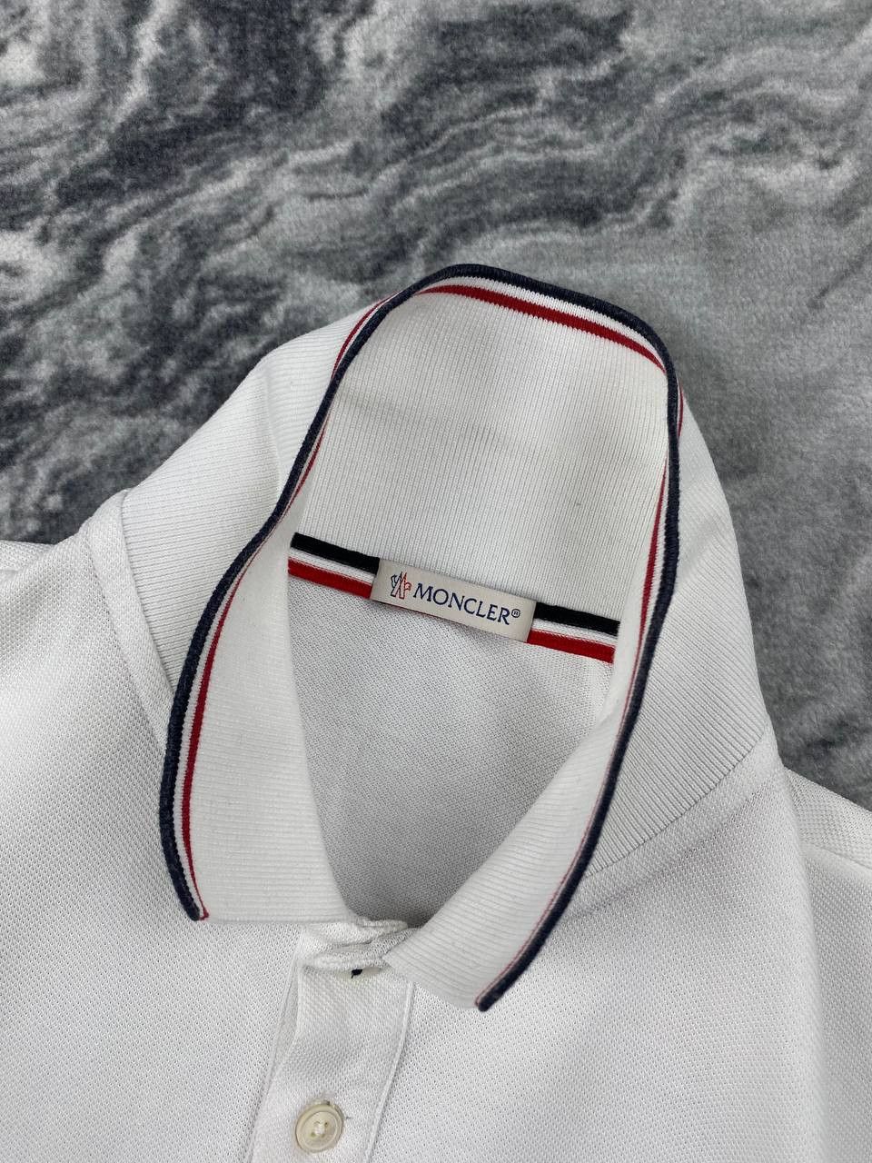 Moncler Maglia Polo Manica Corta Shirt Men Size S White - www