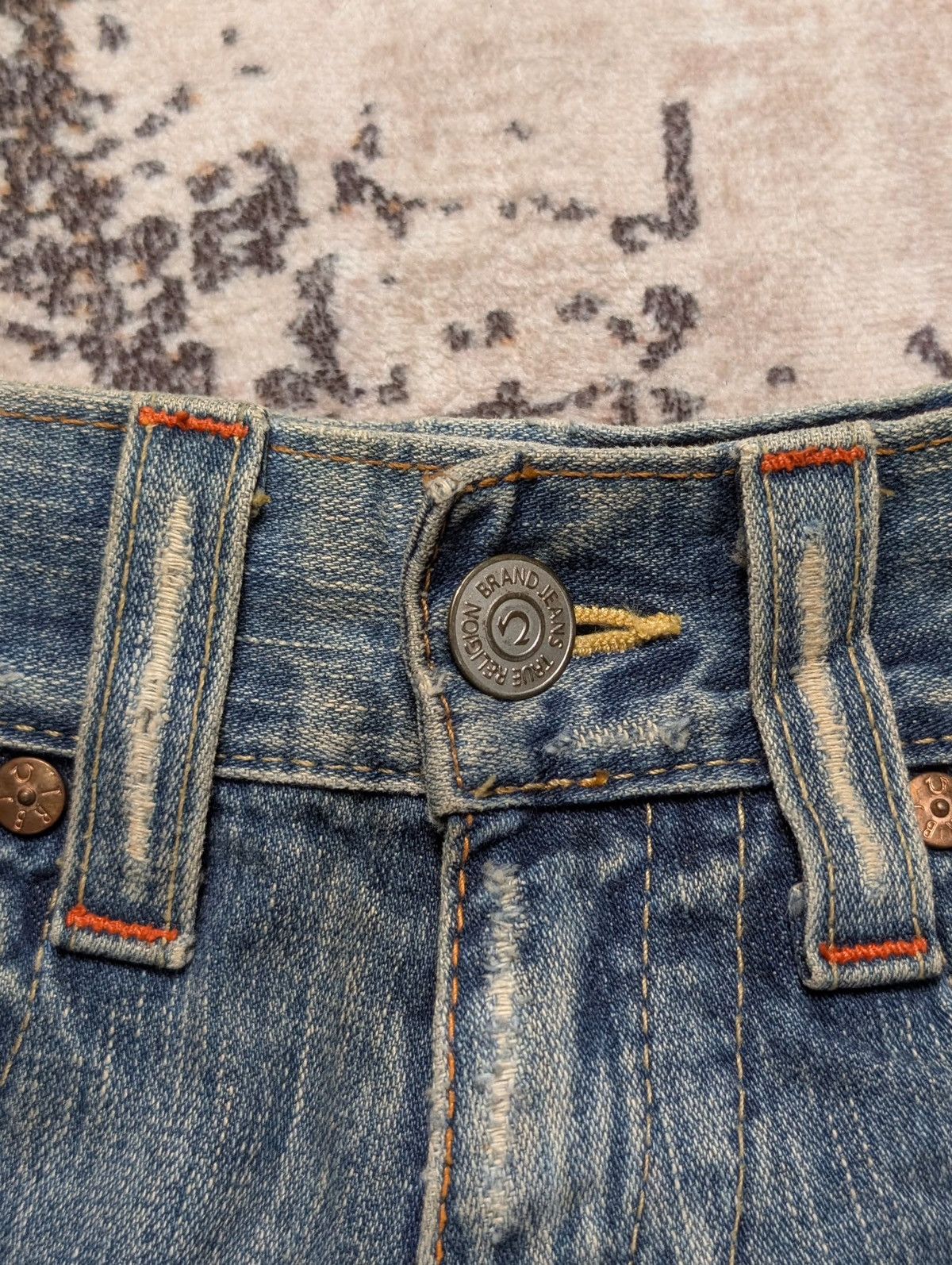 True Religion True Legion Distress Bootcut Denim Size US 31 - 15 Thumbnail