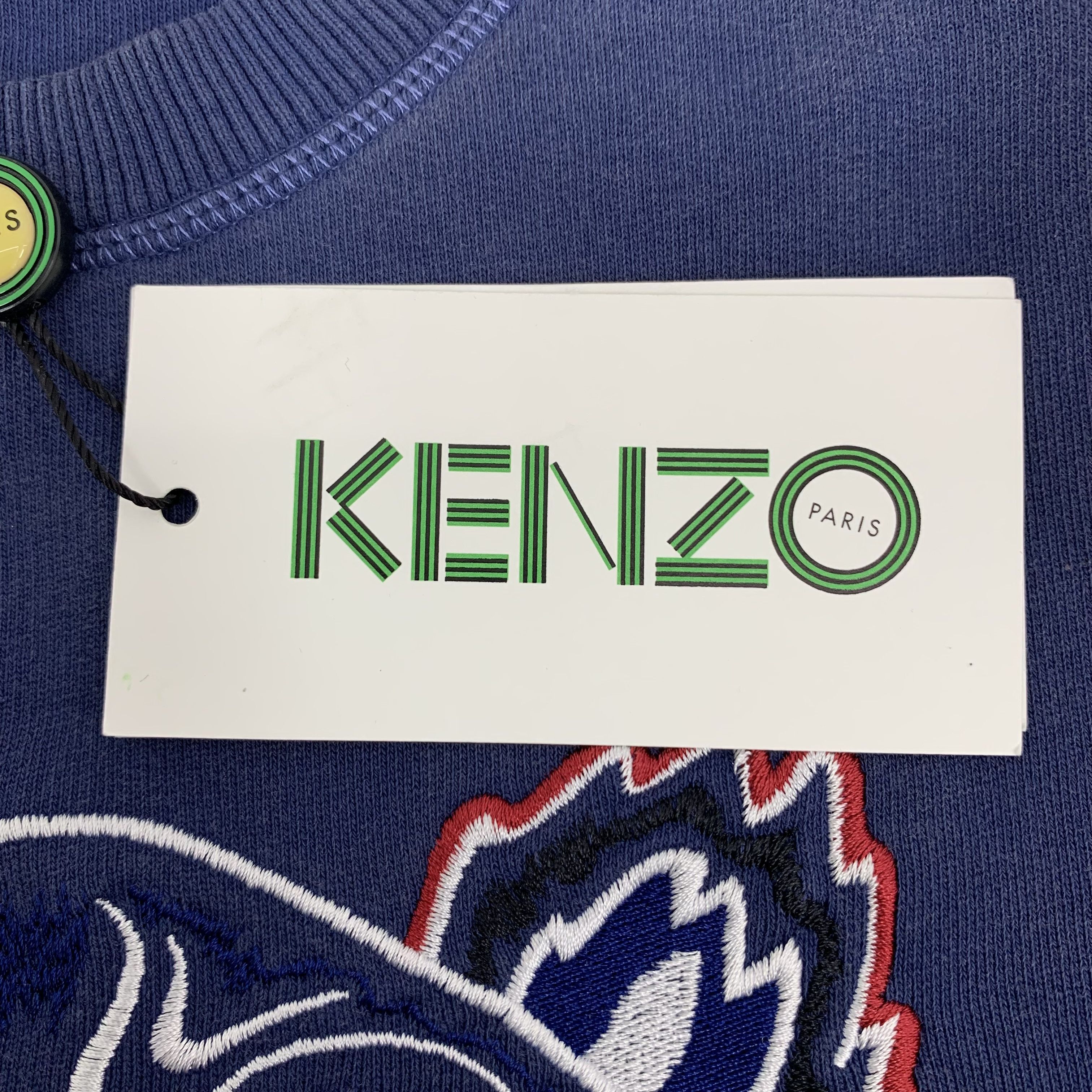 Kenzo Kenzo Blue Tiger Logo Sweatshirt (Size M) Size US M / EU 48-50 / 2 - 3 Thumbnail