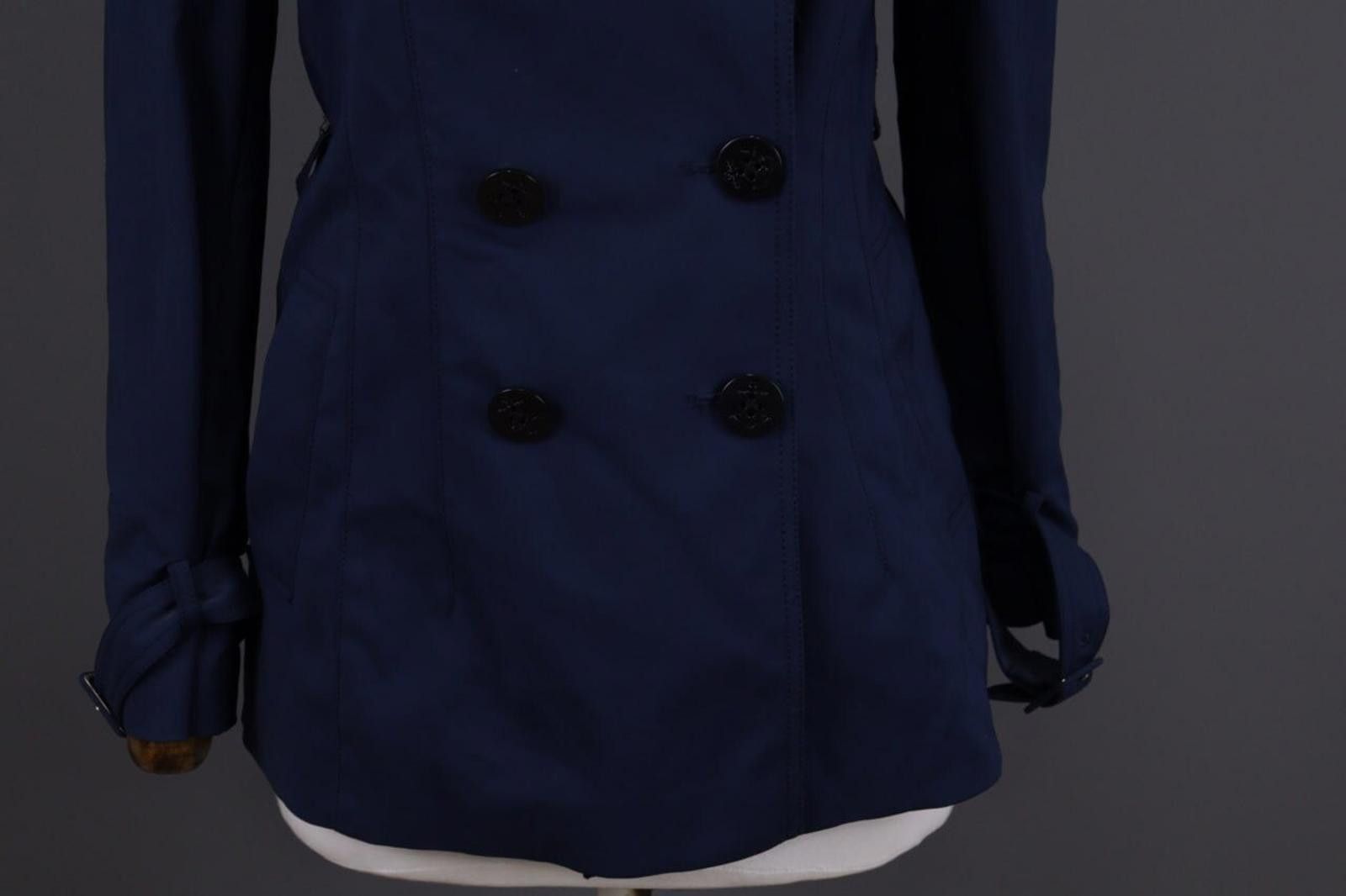 Designer Marina Yachting Blue Lightweight Trench Coat Size 38 / S Size S / US 4 / IT 40 - 2 Thumbnail