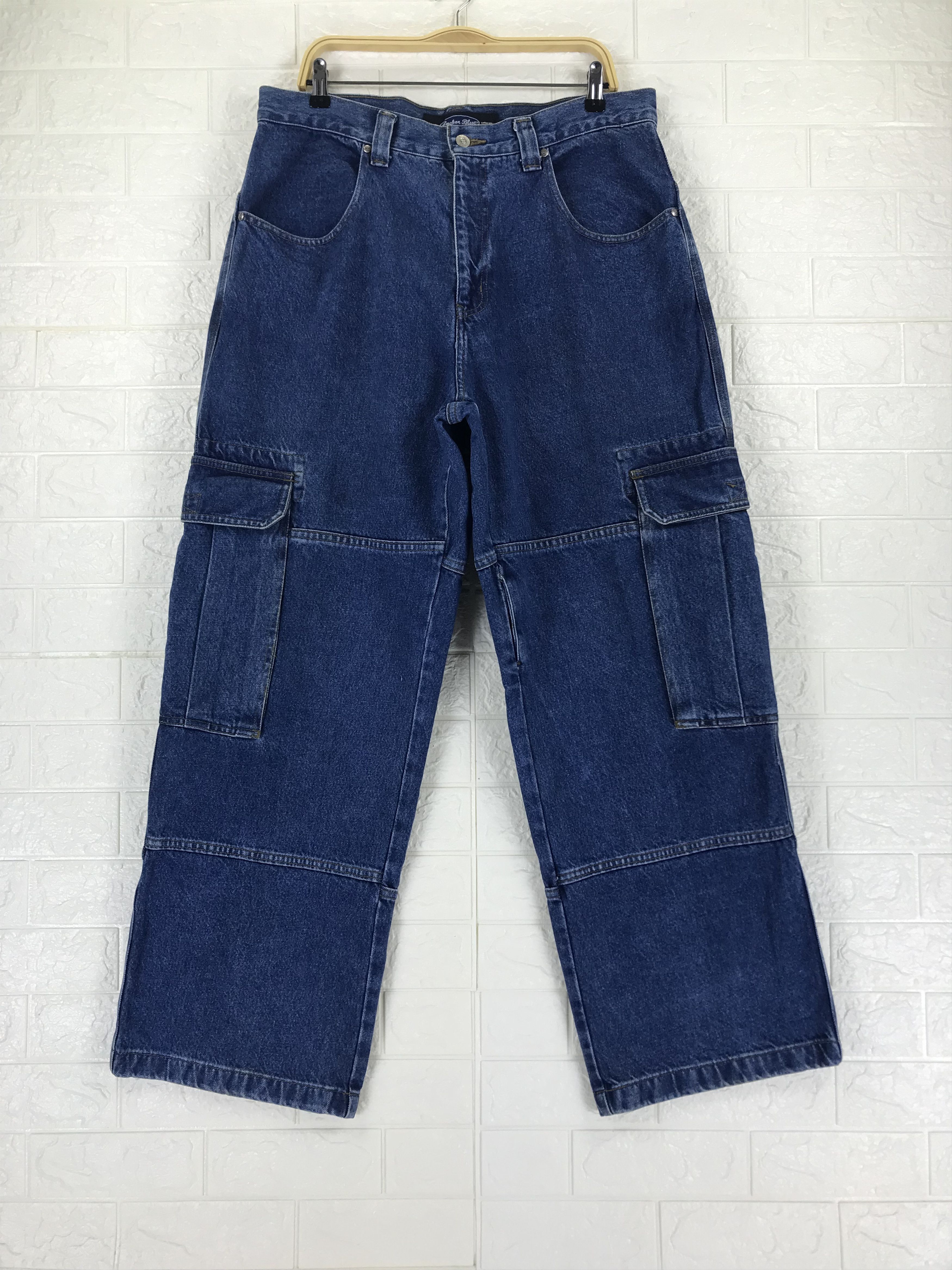 ANCHOR BLUE W38 BEYOND BAGGY チノパン ワイド Anchor Blue anchor blue “beyond baggy” blue jeans | Grailed