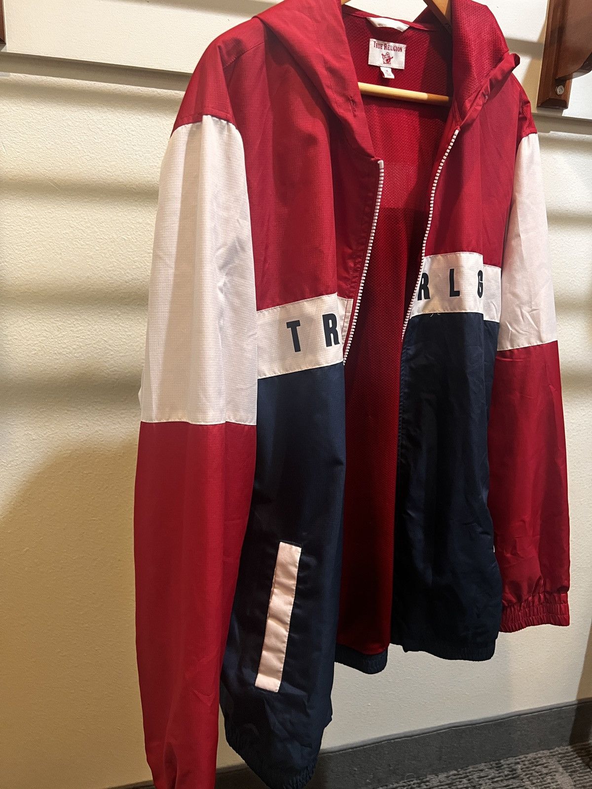 True Religion True Religion Tricolor Windbreaker Jacket – Red/White/Navy Size US L / EU 52-54 / 3 - 3 Thumbnail