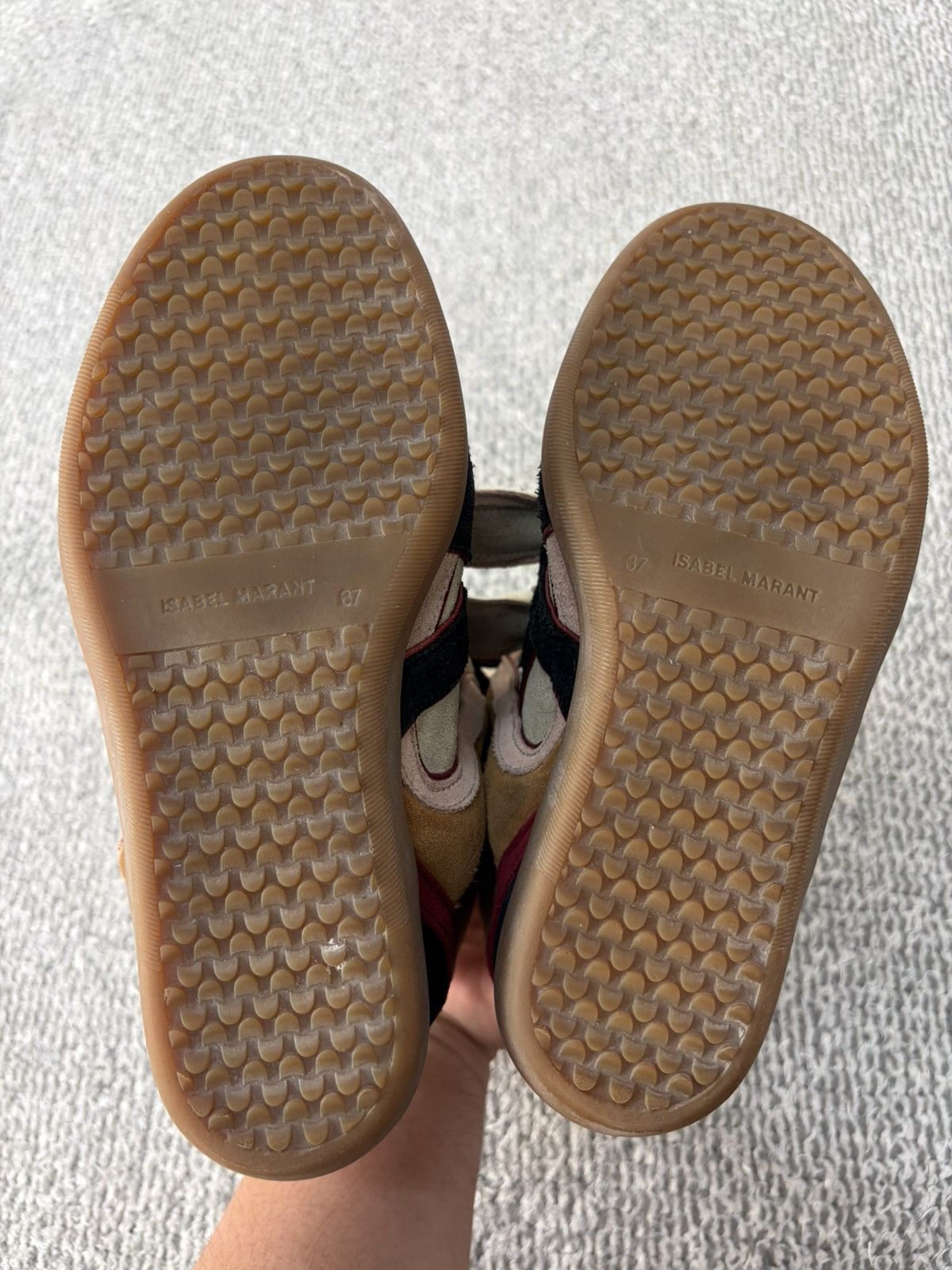 Isabel Marant Isabel Marant Multicolor Suede And Leather Wedge Sneakers Size US 7 / IT 37 - 13 Thumbnail