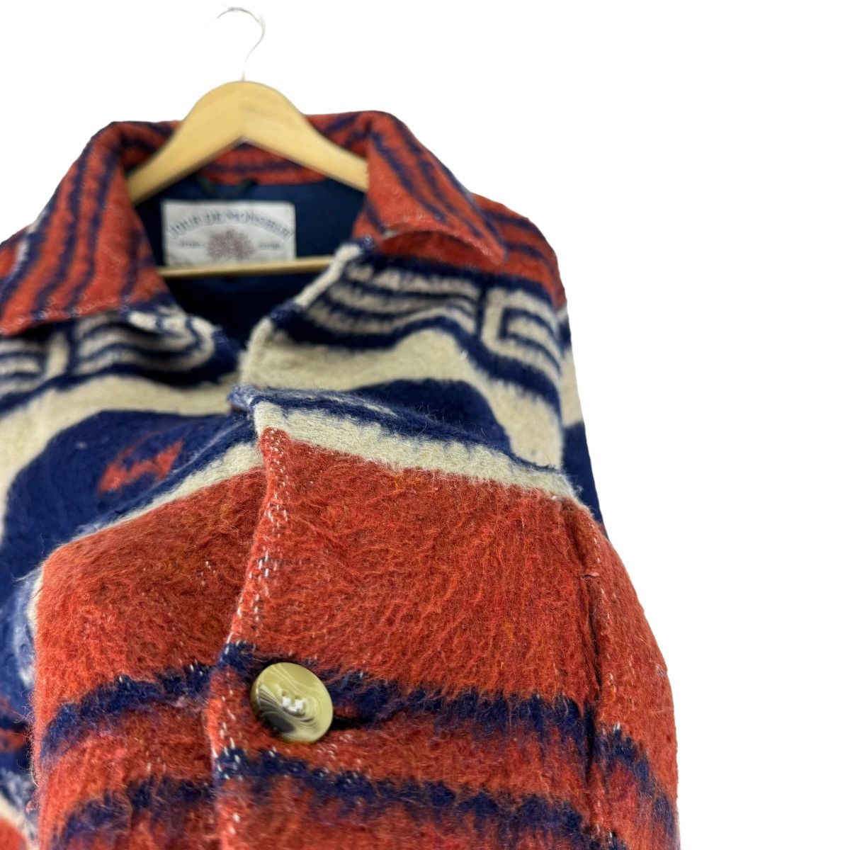 Designer × Japanese Brand × Vintage ☀️JOUR DE MONSIEUR MOHAIR WOOL BUTTON NATIVE JACKET Size US L / EU 52-54 / 3 - 4 Thumbnail