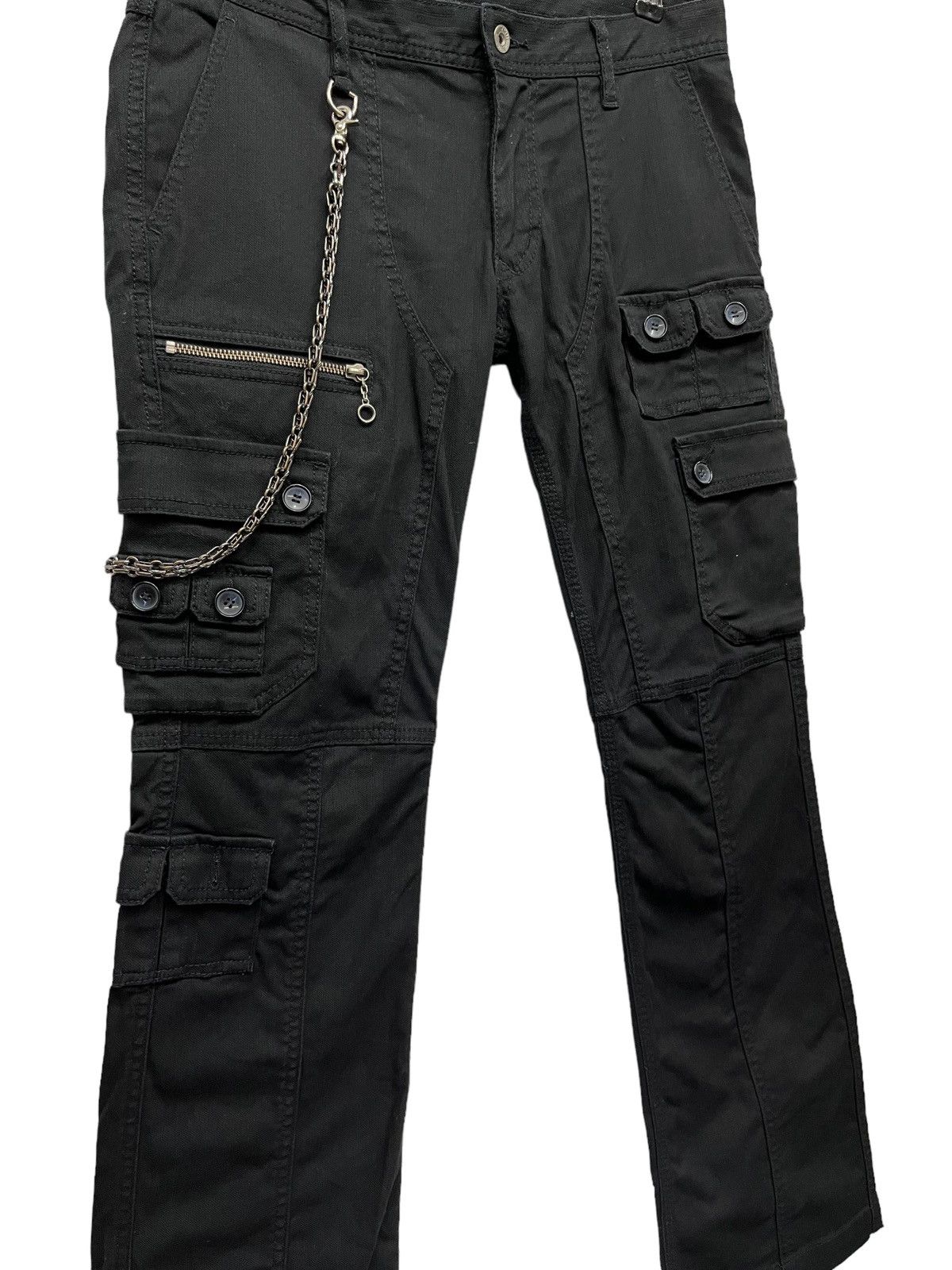 HIDEAWAYS FYE🔥NICOLE HIDEAWAYS Multipocket Bondage Punk Flare Stretch Size US 31 - 7 Thumbnail