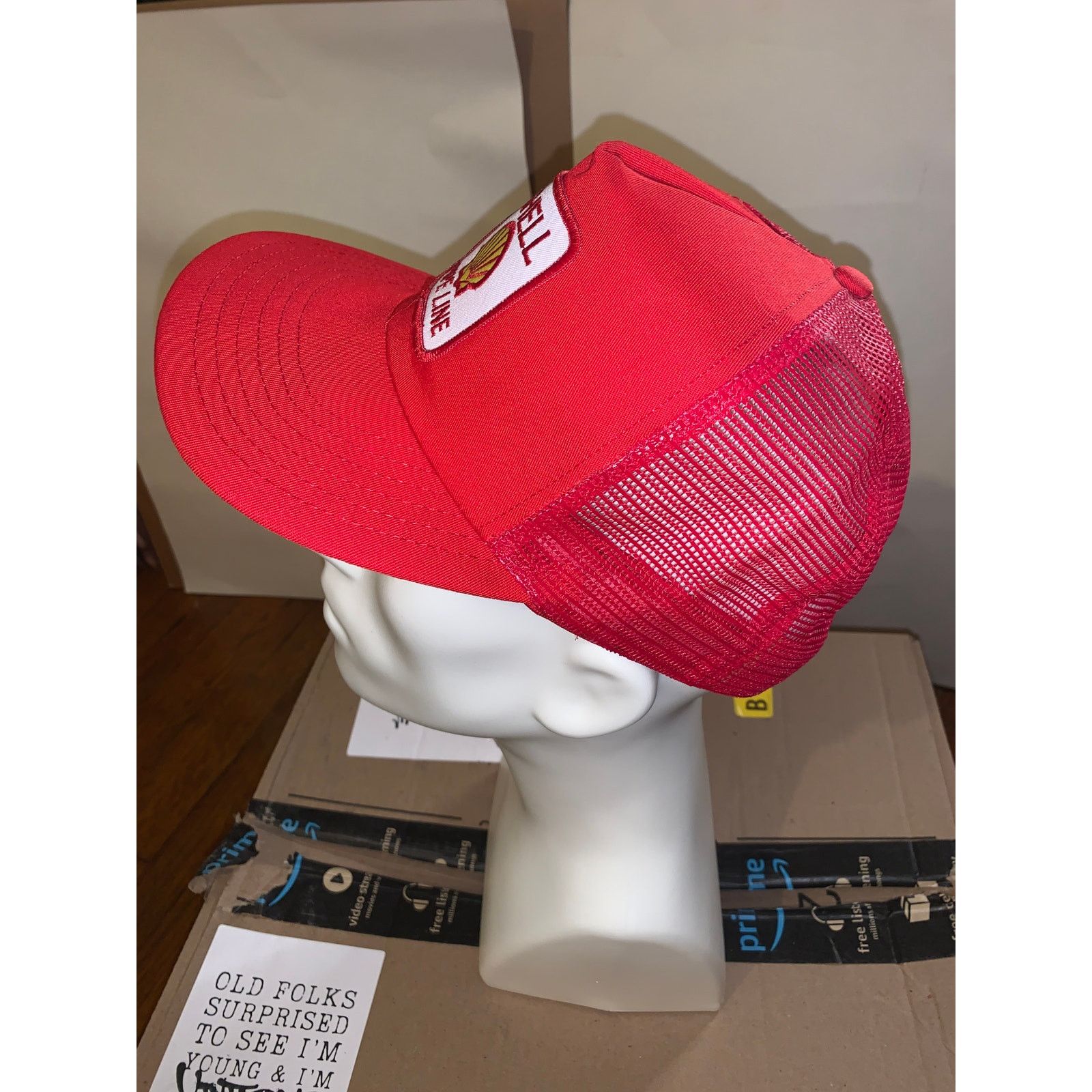Other × Vintage Vtg Shell Pipe Line Trucker Hat Red Made In USA Petroliana Size ONE SIZE - 2 Thumbnail