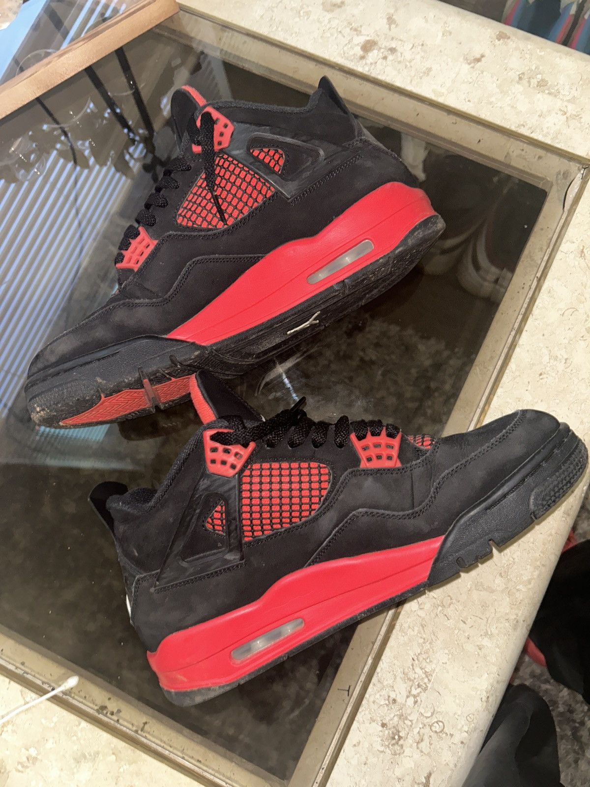 Jordan Brand Jordan 4 retro”Red Thunder” Size US 9 / EU 42 - 2 Thumbnail