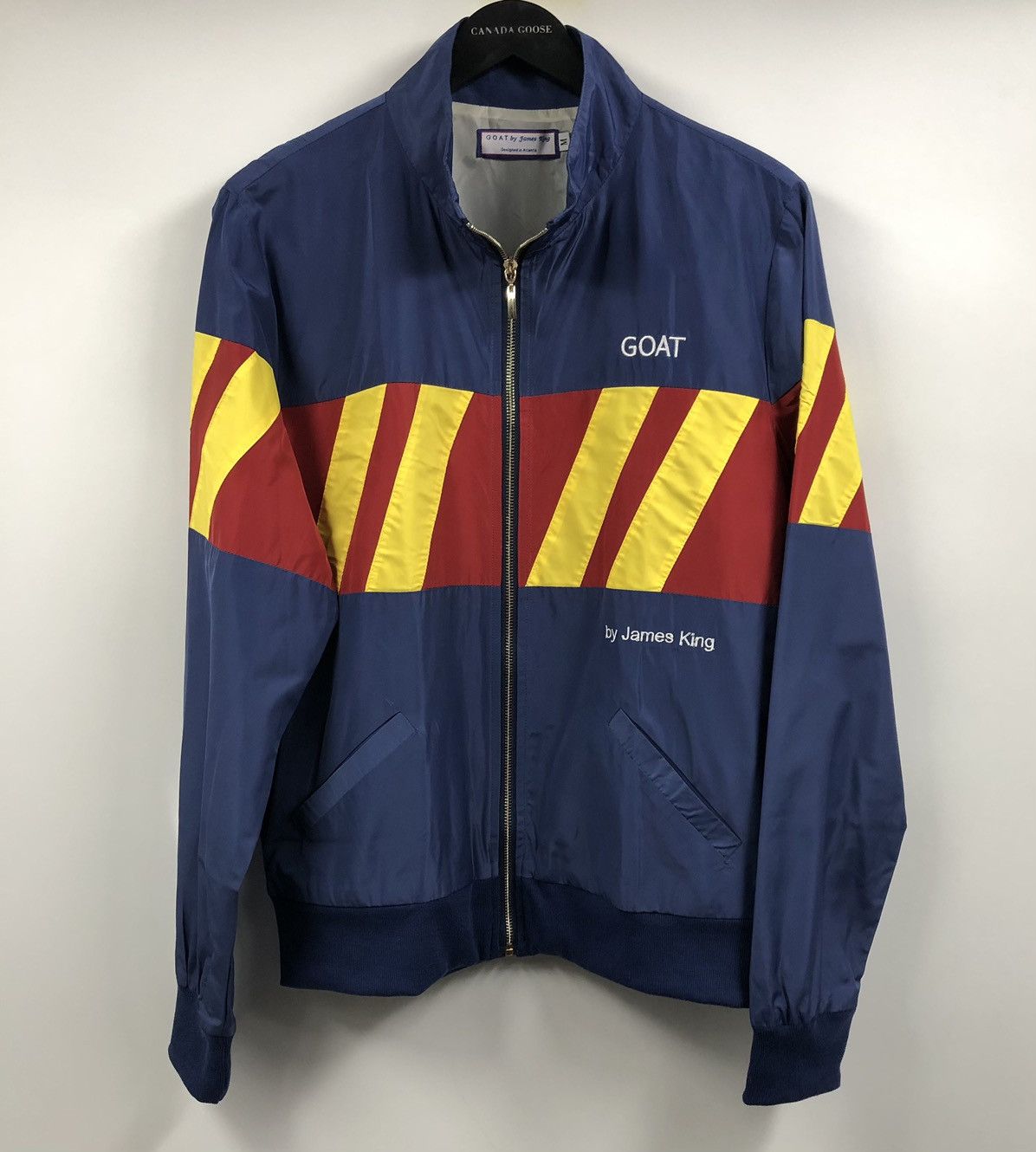 Other GOAT by James King Red Yellow Stripe Blue Windbreaker Jacket Size US M / EU 48-50 / 2 - 1 Thumbnail