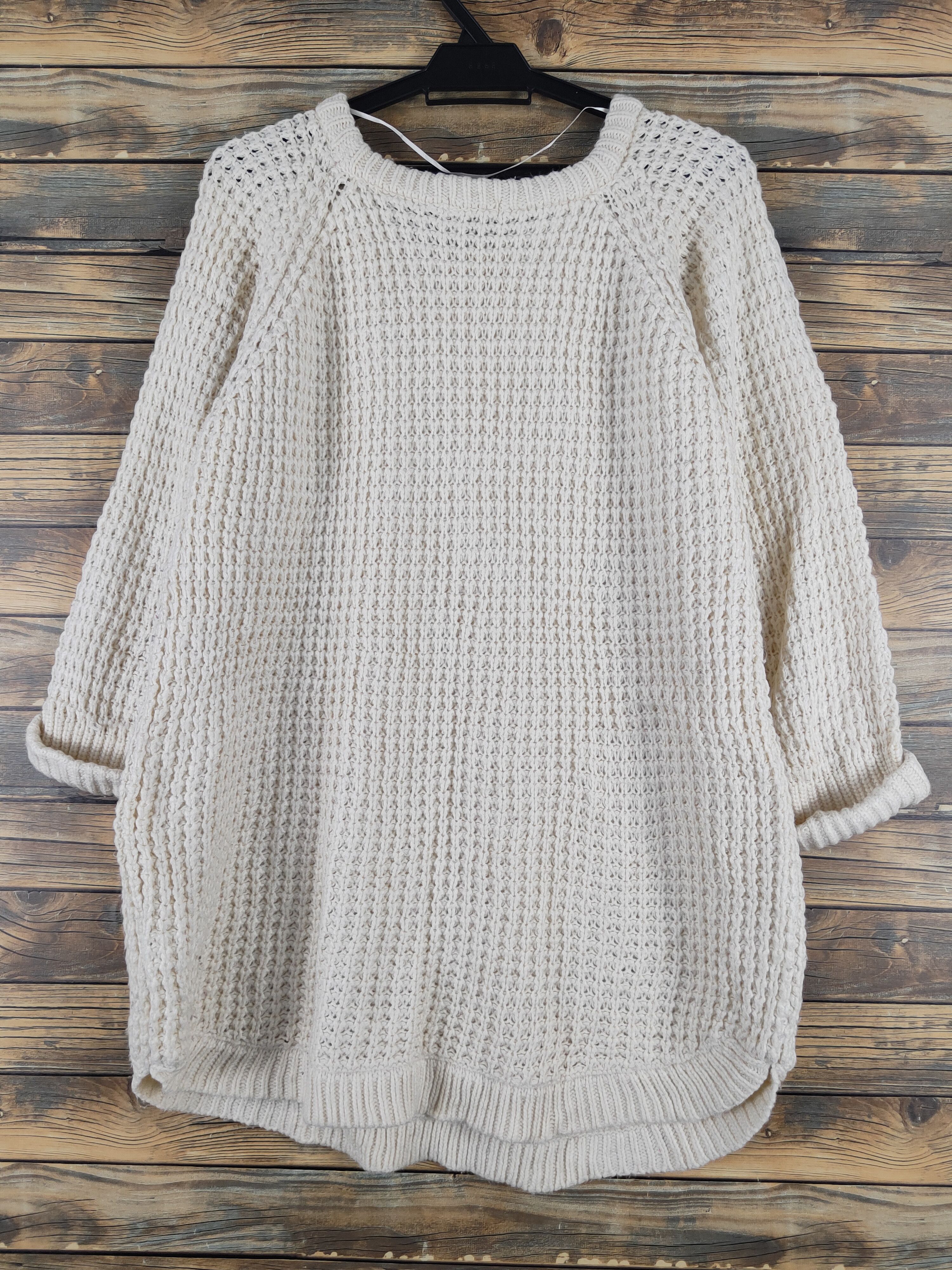 Aran Isles Knitwear × Japanese Brand × Vintage Japanese Brand Ivory Knitwear Sweatshirts #W1469 Size L / US 10 / IT 46 - 7 Thumbnail