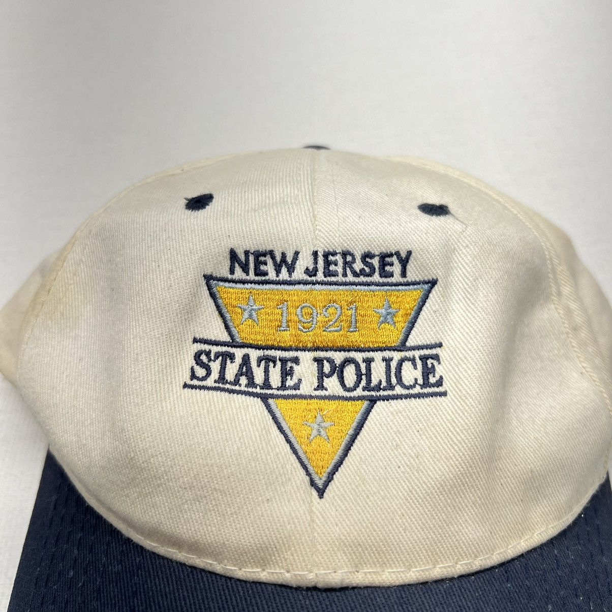 Vintage VTG State Police Hat Beige New Jersey Blue Snap Back Logo Size ONE SIZE - 3 Thumbnail