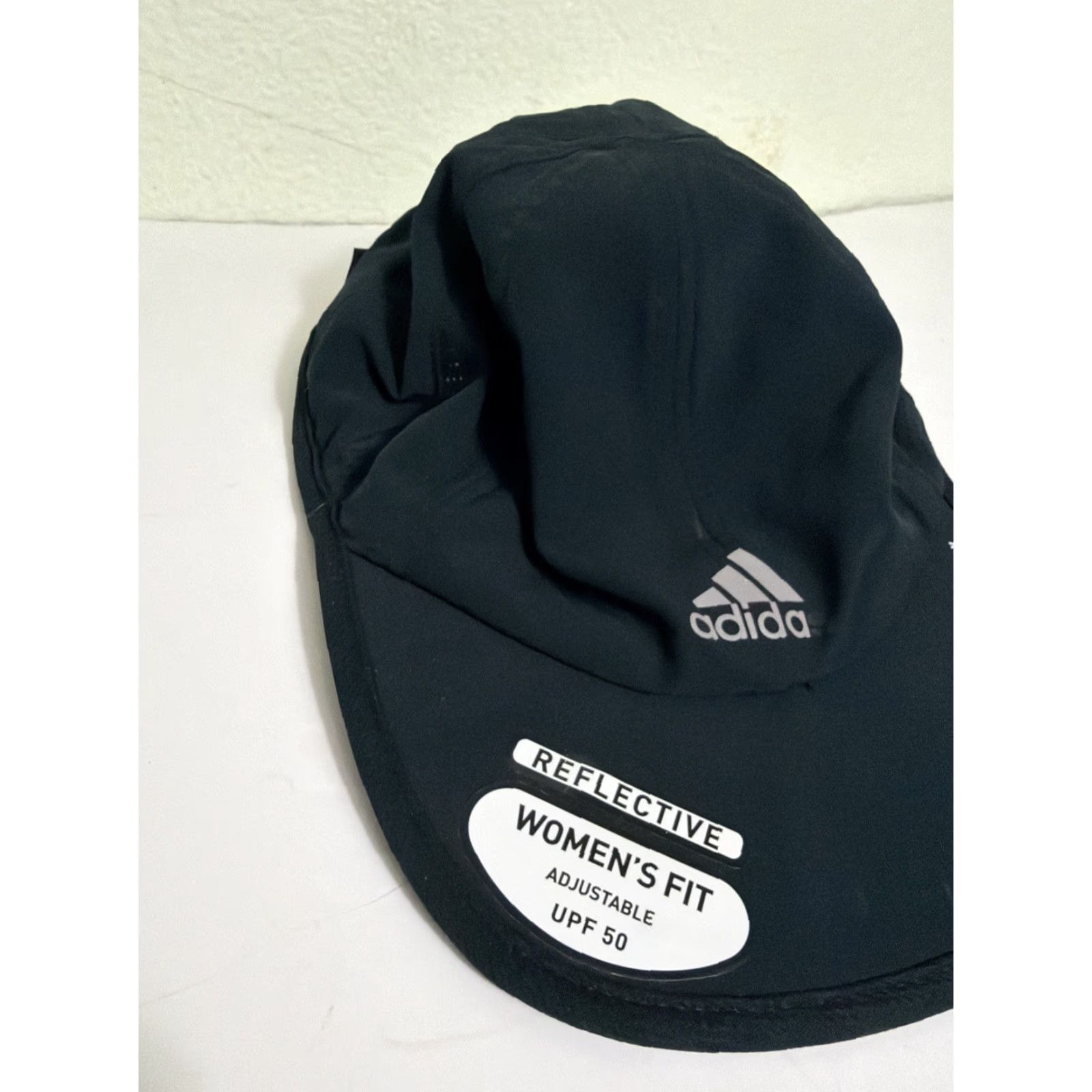 Adidas Adidas Women’s Aeroready Reflective Black Running Strapback Hat UPF 50 Adjustable Women’s Baseball Cap Reflective Adidas Hat Size ONE SIZE - 5 Thumbnail