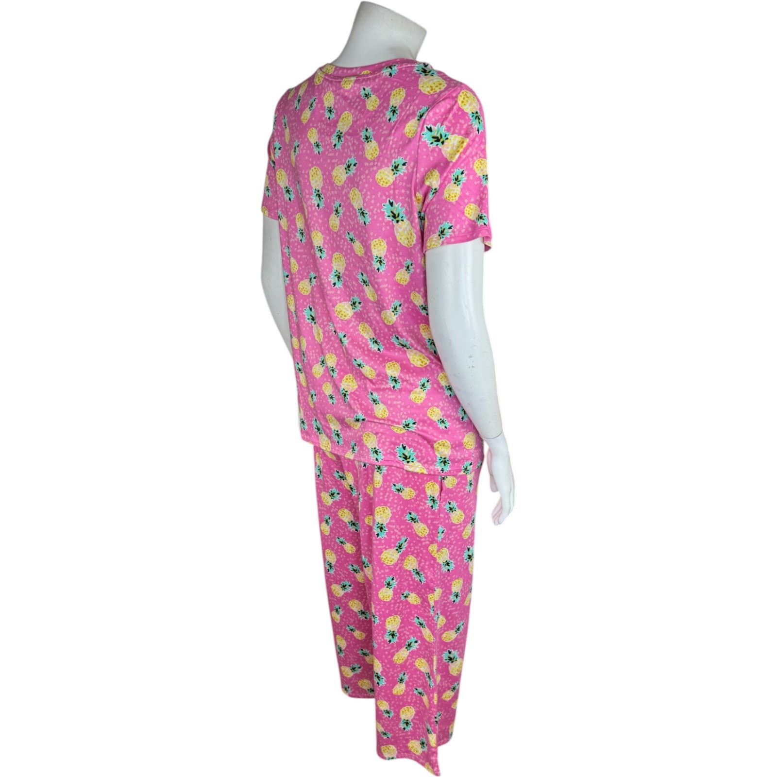 Other Cuddl Duds Comfort Code Pineapple Pajama Set XS Pink Capri Size ONE SIZE - 9 Thumbnail