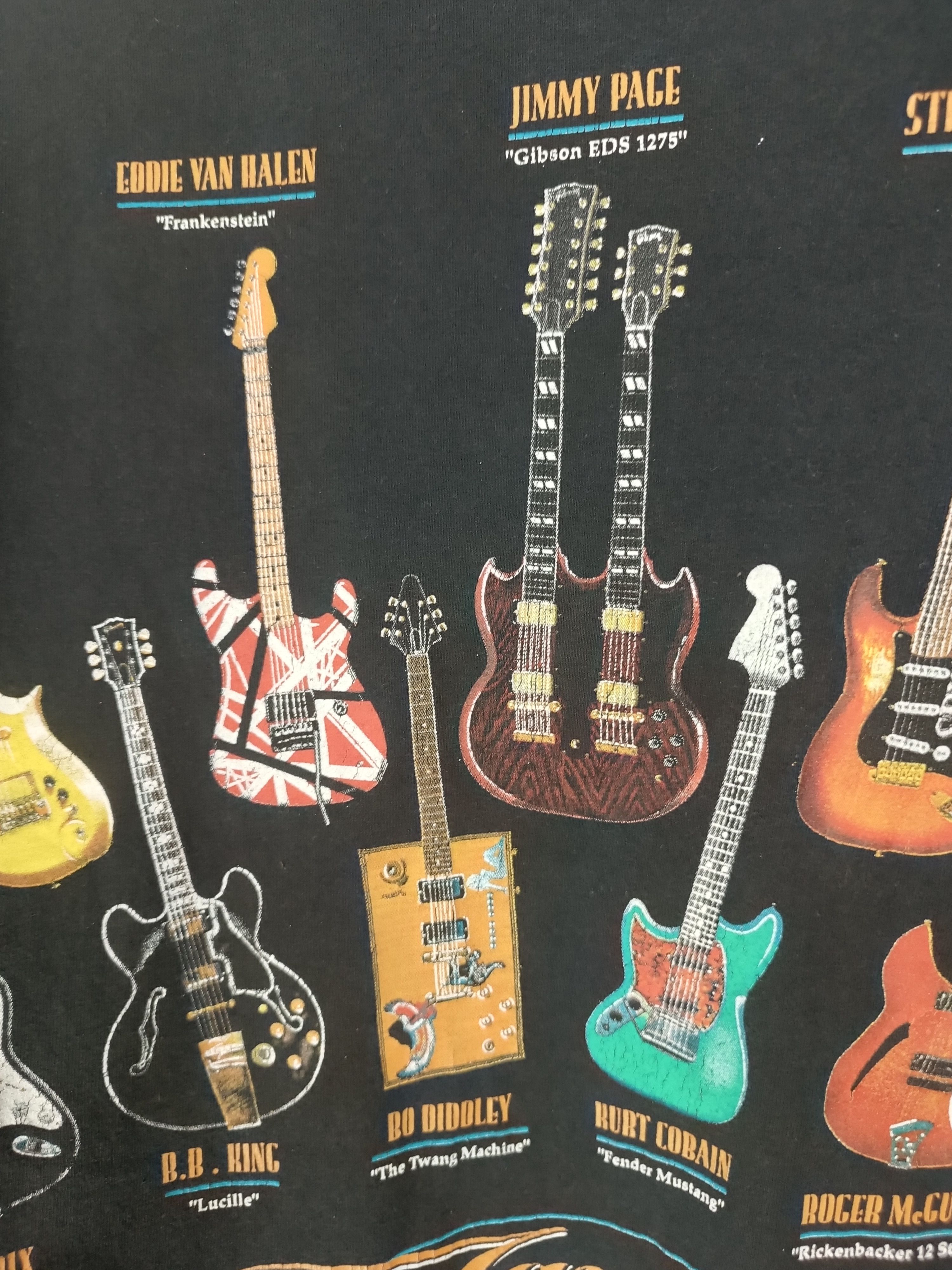 Vintage VINTAGE 2000s FAMOUS GUITAR PRINCE JIMMY PAGE HENDRIX VAI Ts Size US XL / EU 56 / 4 - 21 Thumbnail