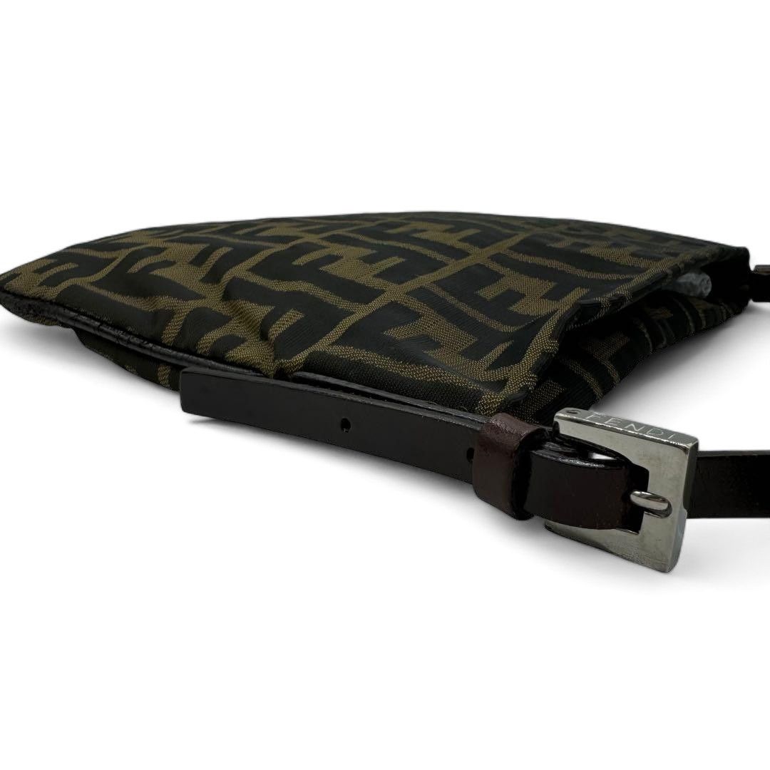 Fendi Fendi - Zucca Pouch Handbag Brown Leather One Shoulder Bag Size ONE SIZE - 5 Thumbnail