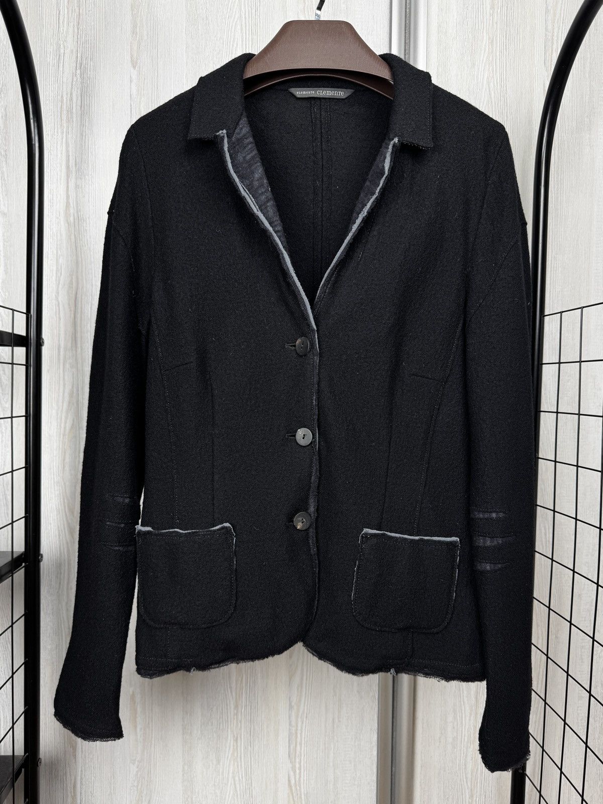 Other Elemente Clemente Black Wool avant garde blazer size 4 Size XL / US 12-14 / IT 48-50 - 2 Thumbnail