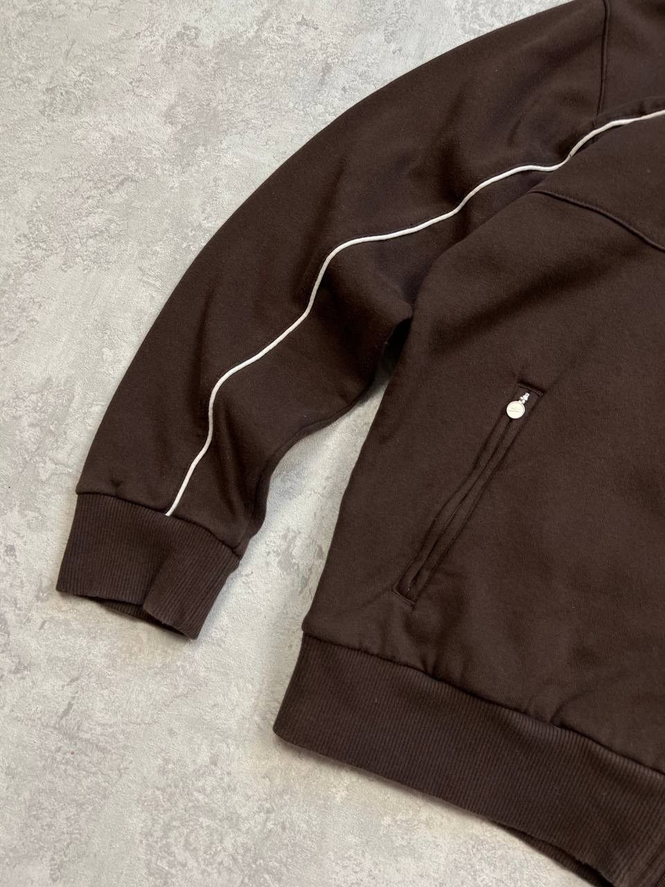 Nike Vintage RARE Nike Brown Zip Sweatshirt Size US XL / EU 56 / 4 - 4 Thumbnail