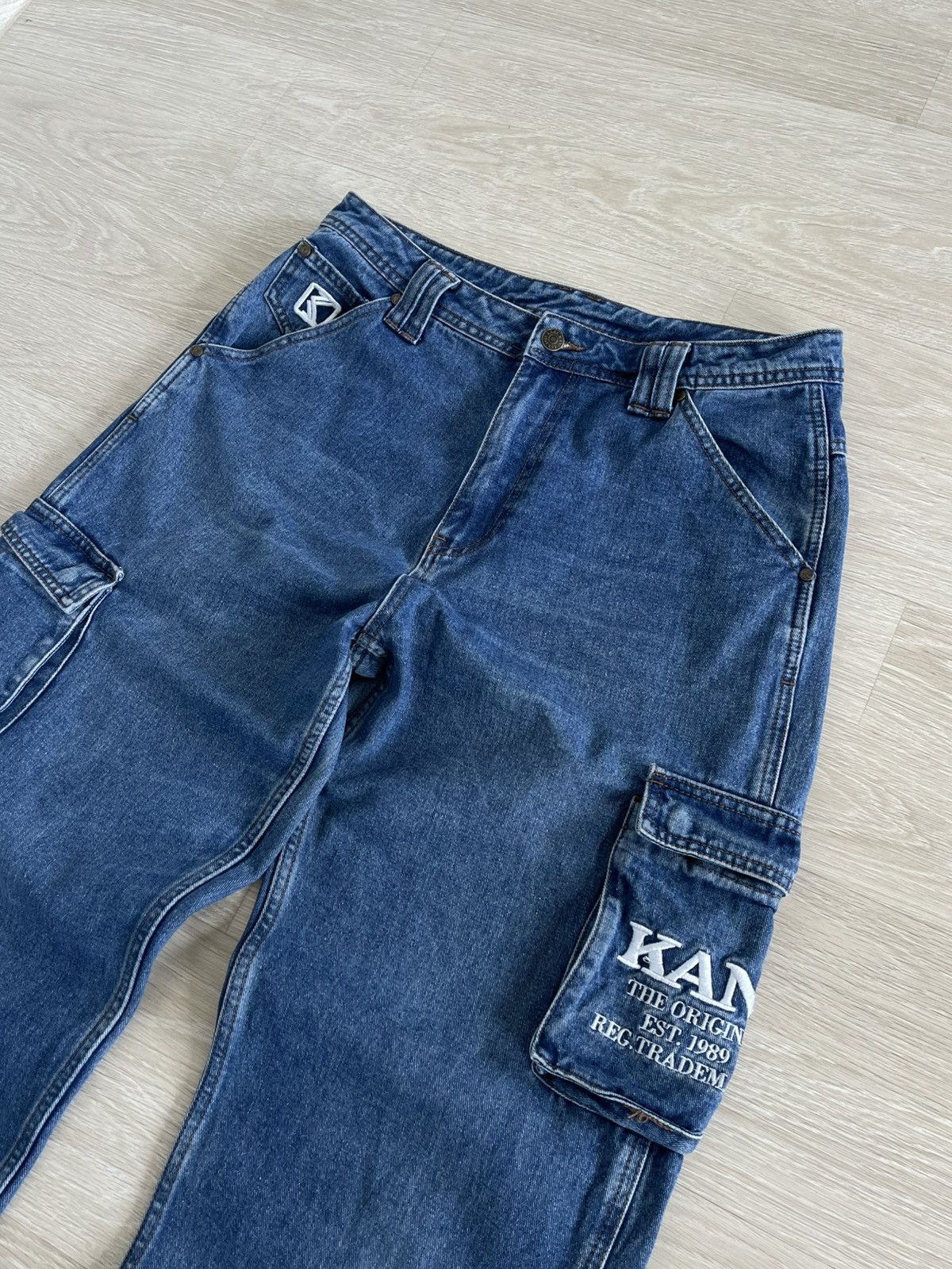 Karl Kani Karl Kani Embroidered Y2k High Waist Loose Cargo Jeans Size US 34 / EU 50 - 6 Thumbnail