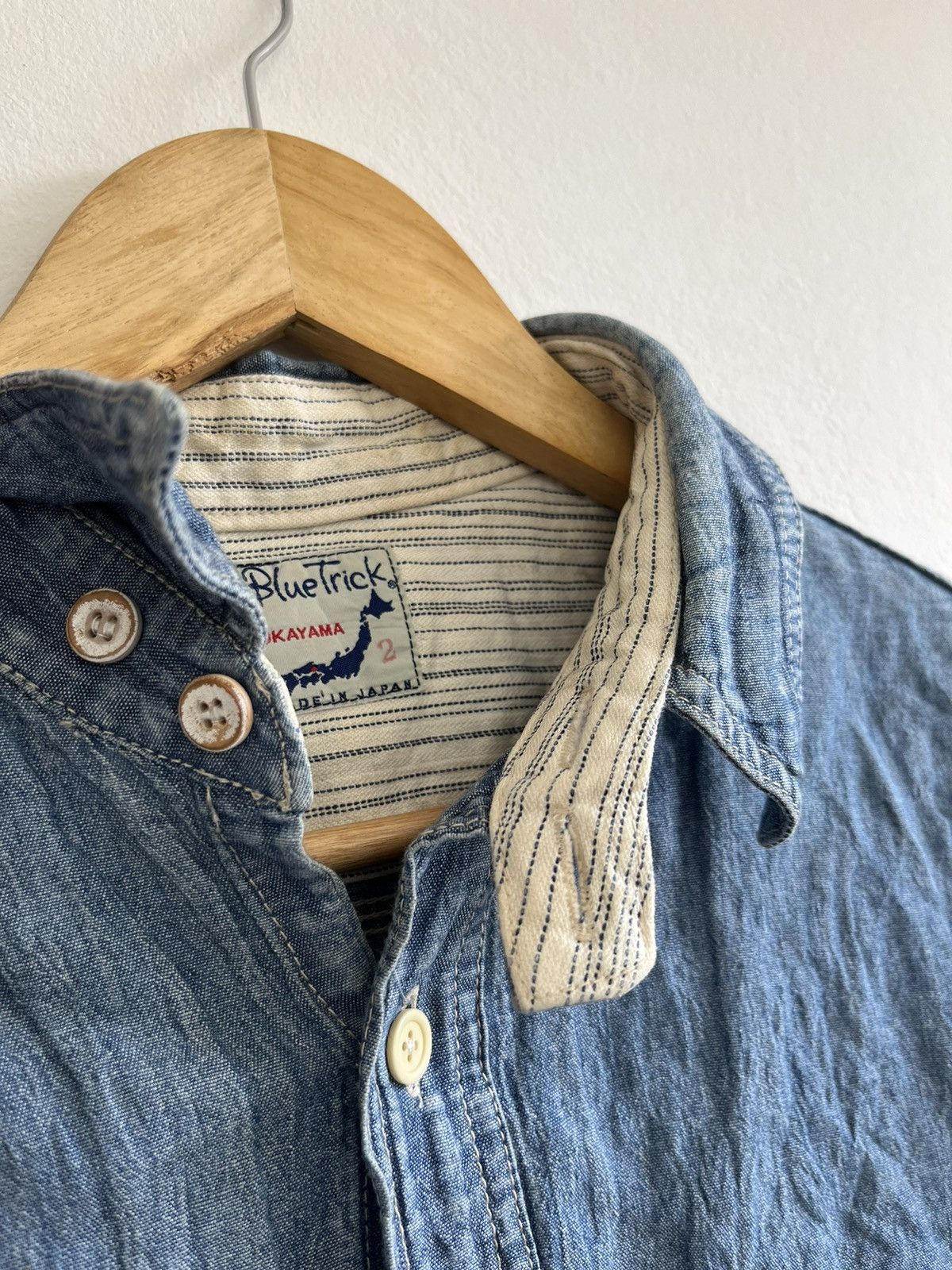 Indigo × Japanese Brand Vintage Blue Trick Selvedge denim Shirt Size US M / EU 48-50 / 2 - 4 Thumbnail