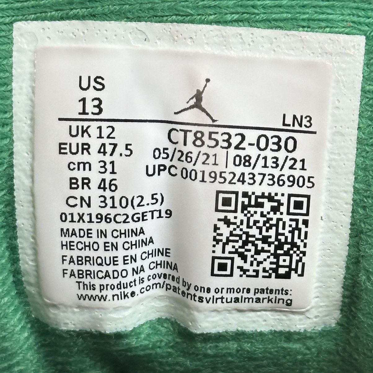 Jordan Brand Air Jordan 3 Pine Green Size US 13 / EU 46 - 9 Thumbnail