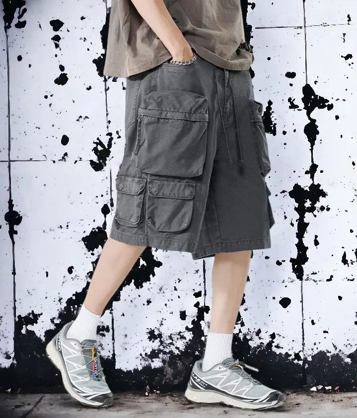 Japanese Brand × Jean Gray Cargo Shorts Size US 28 / EU 44 - 3 Thumbnail