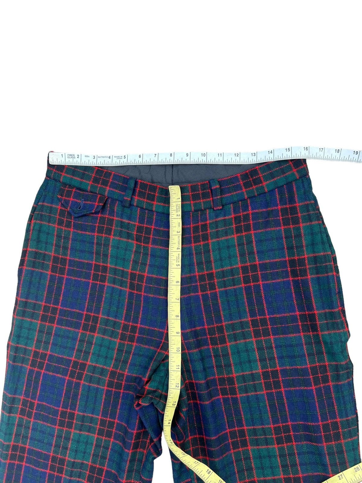 Japanese Brand Vintage 80s VOX Japan Tartan Wool Trouser Checks Pant Size US 31 - 3 Thumbnail