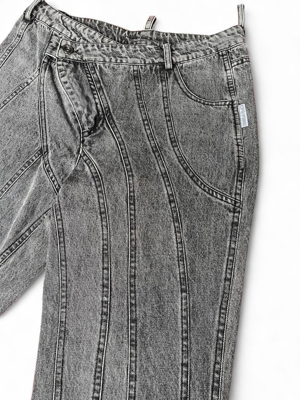 JNCO Junye Jeans baggy style reconstrust faded black distressed Size US 28 / EU 44 - 4 Thumbnail