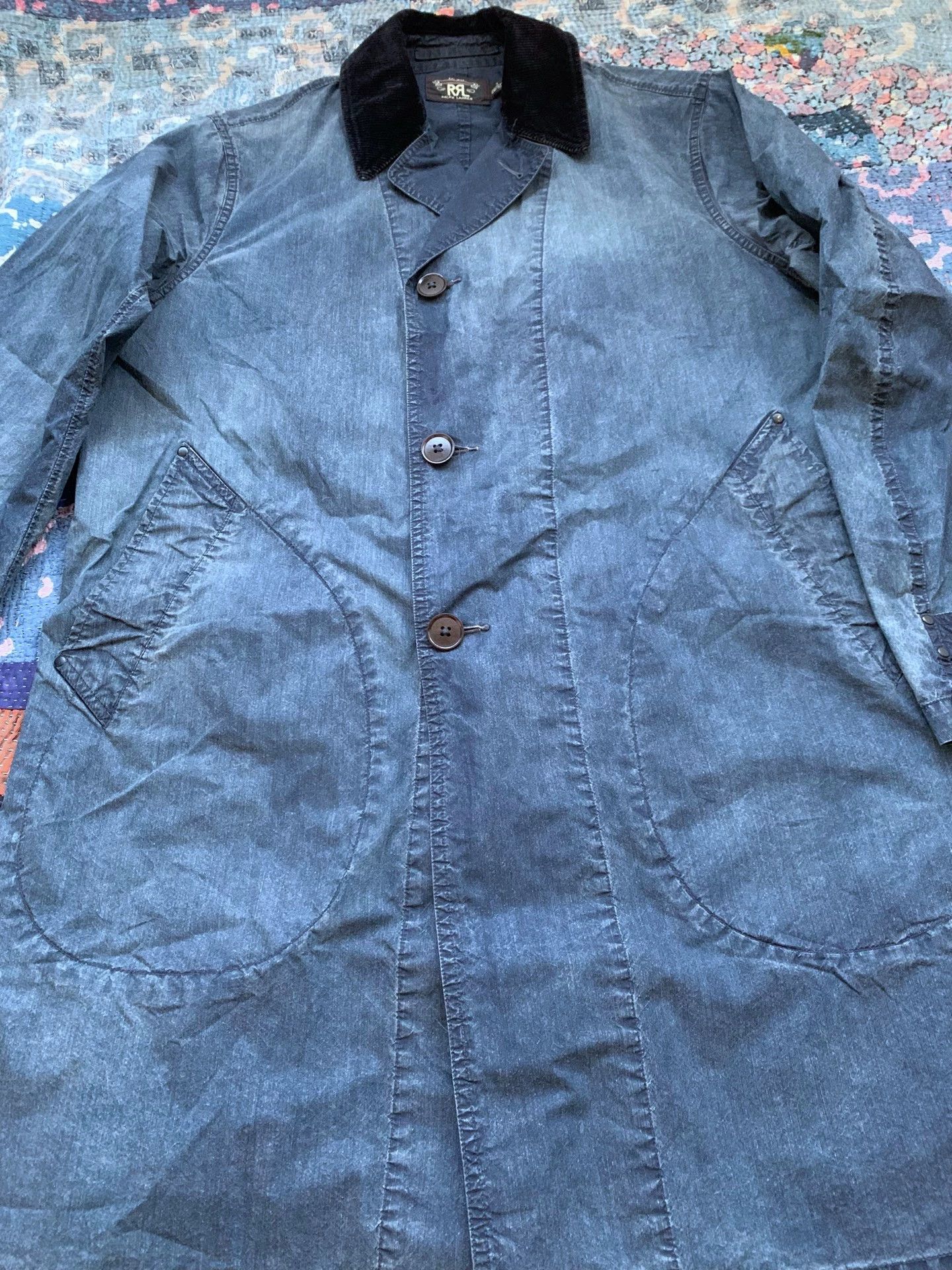 RRL Ralph Lauren RRL Distressed Corduroy Panel Trench Coat Size US S / EU 44-46 / 1 - 3 Thumbnail