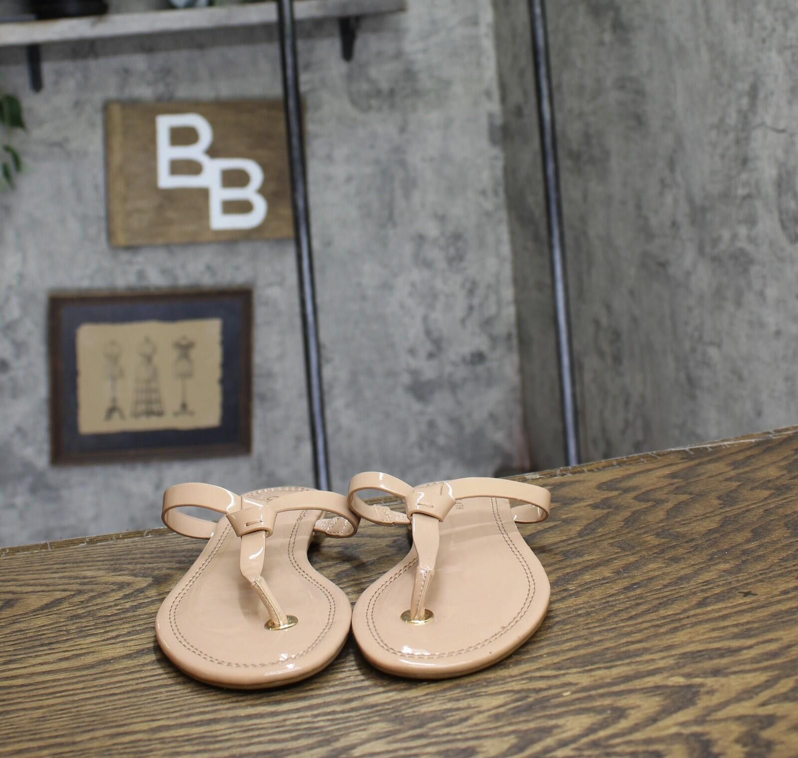 Other On 34th Womens Galinaa Thong Flat Sandals Brown Patent 5.5m Size US 5.5 / IT 35.5 - 3 Thumbnail