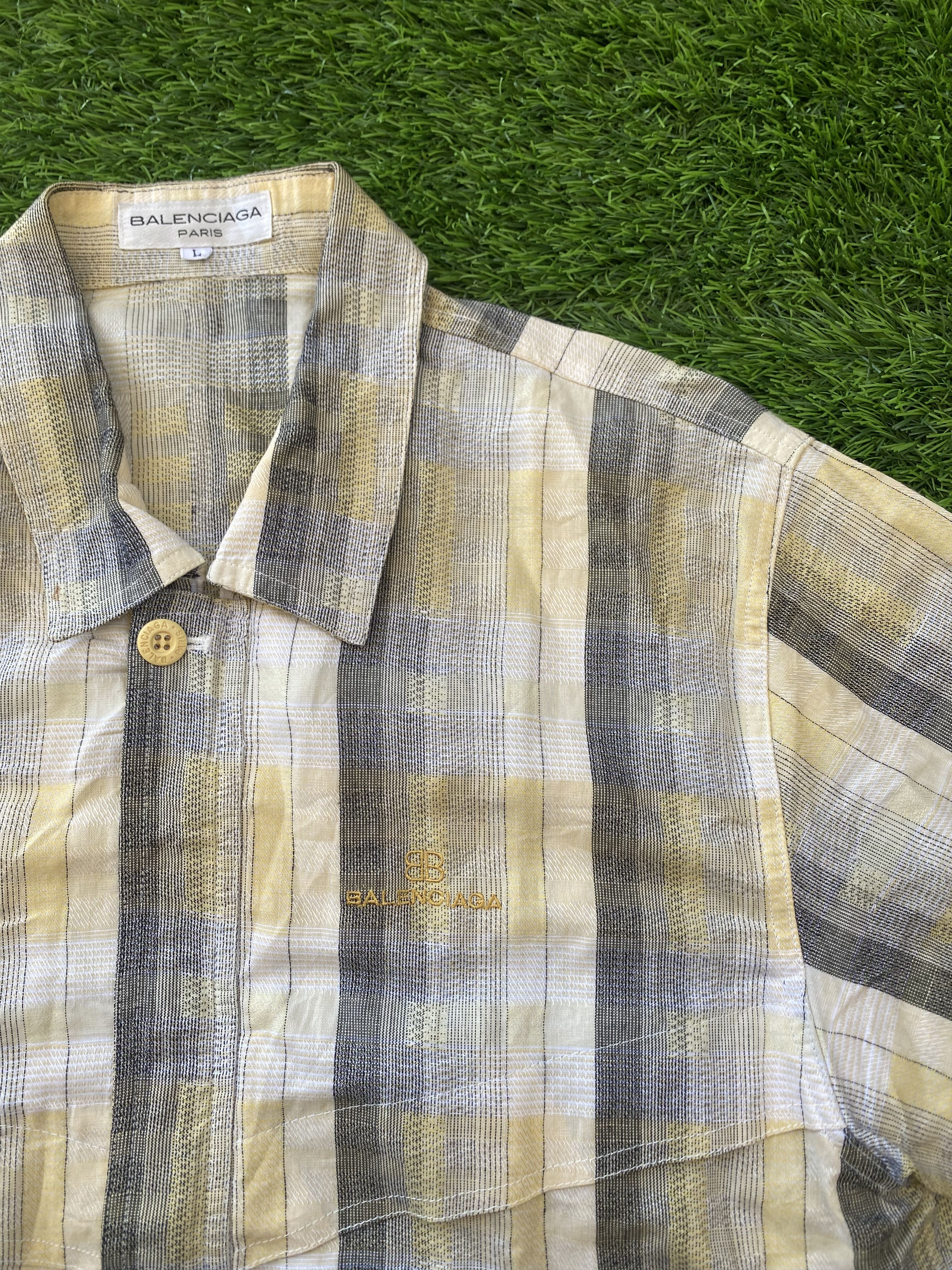 Balenciaga × Vintage Vintage 90s Balenciaga Unique Shirts Size US L / EU 52-54 / 3 - 2 Thumbnail