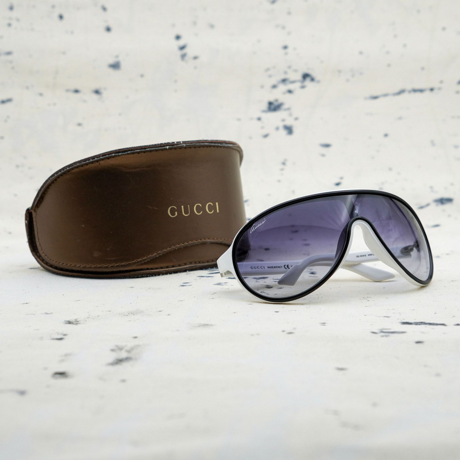 Gucci Gucci gg 3514 gradient shield mask white aviator sunglasses Size ONE SIZE - 8 Thumbnail