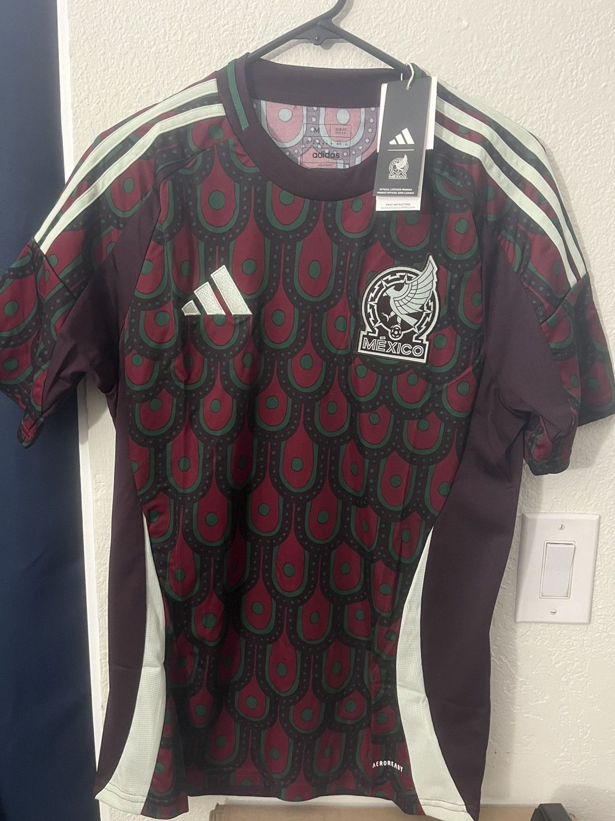 Adidas Mexico 2024 Home Soccer Football Jersey Men's M