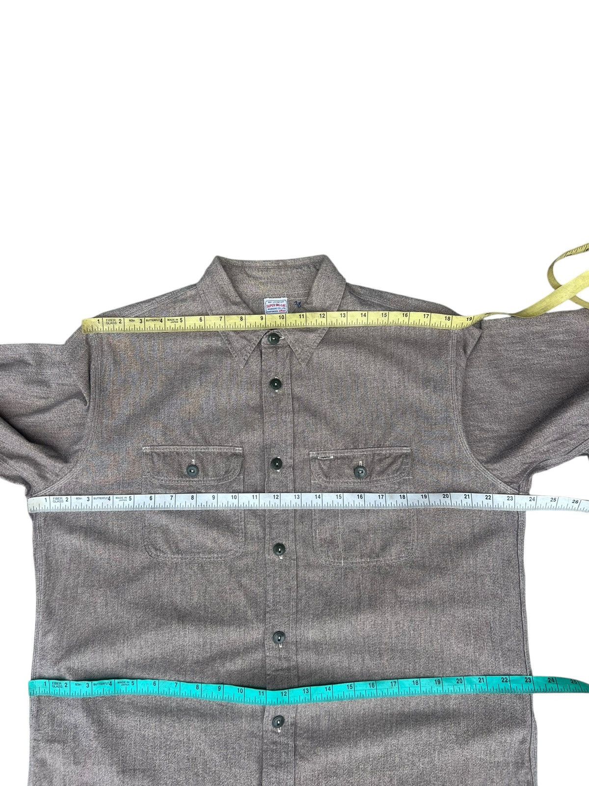 Freewheelers Super Big-Cat Workers Japan Salt & Pepper Work Shirt Size US L / EU 52-54 / 3 - 6 Thumbnail