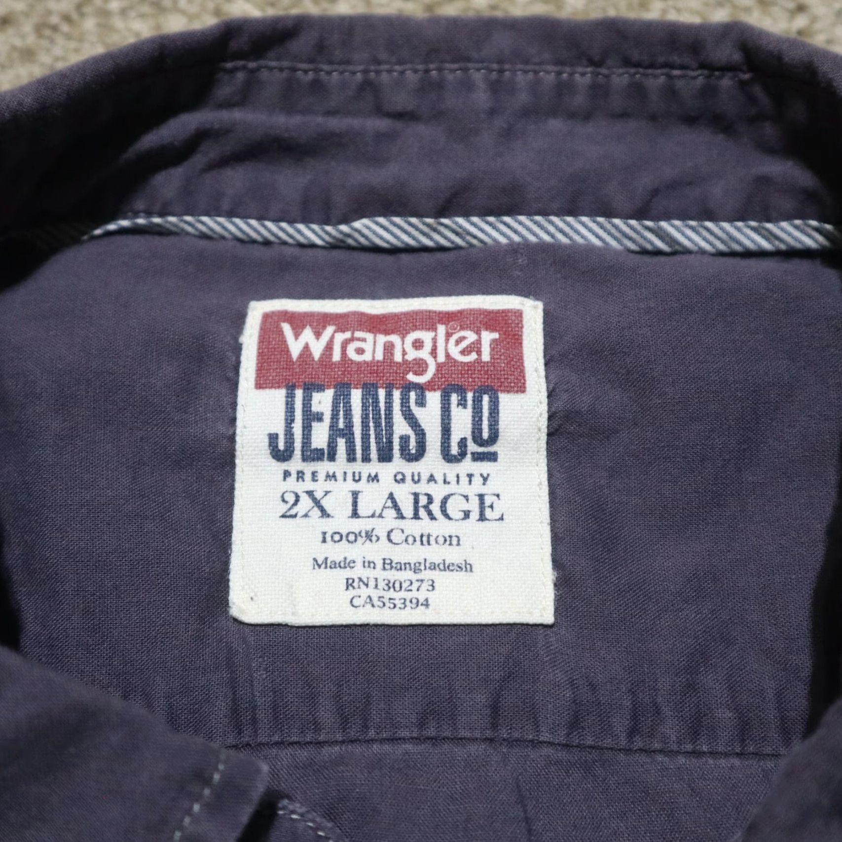 Wrangler Wrangler Jeans Co Solid Blue Button Down Shirt Long Sleeve Adult Men's 2X Blue Western Casual Button-Up Shirt Mens Size US XXL / EU 58 / 5 - 3 Thumbnail