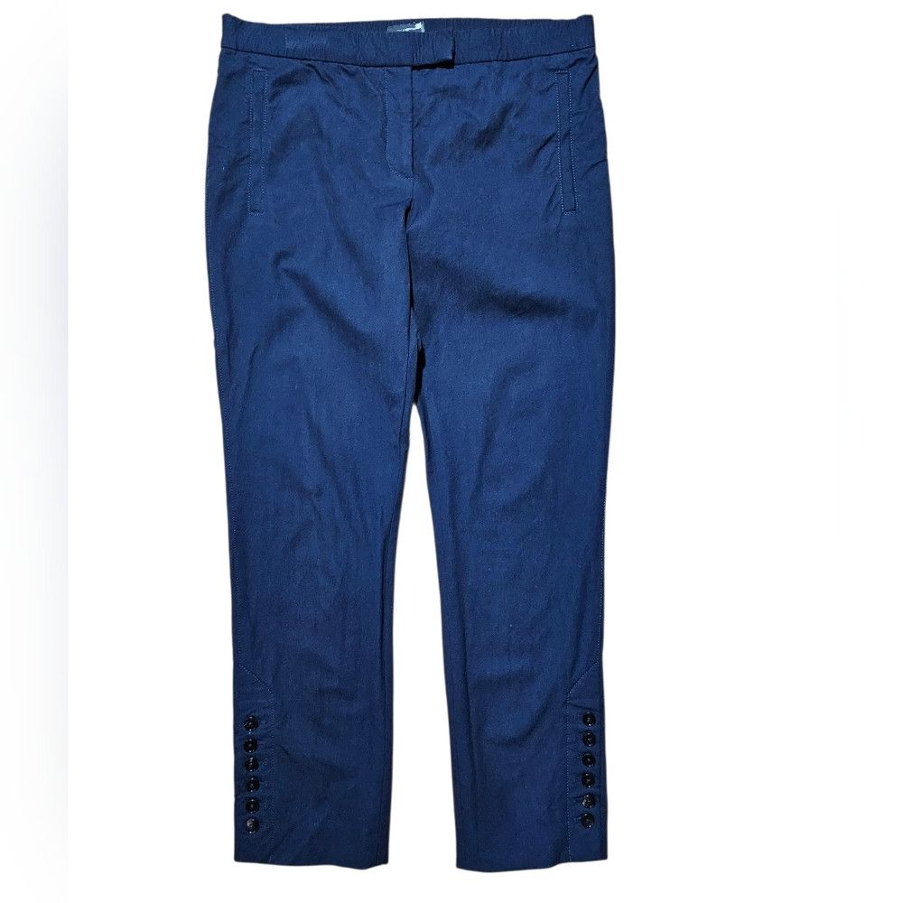 Joseph JOSEPH Navy Blue Capri Trousers Pants Side Leg Buttons 40 M Size 30" / US 8 / IT 44 - 1 Thumbnail