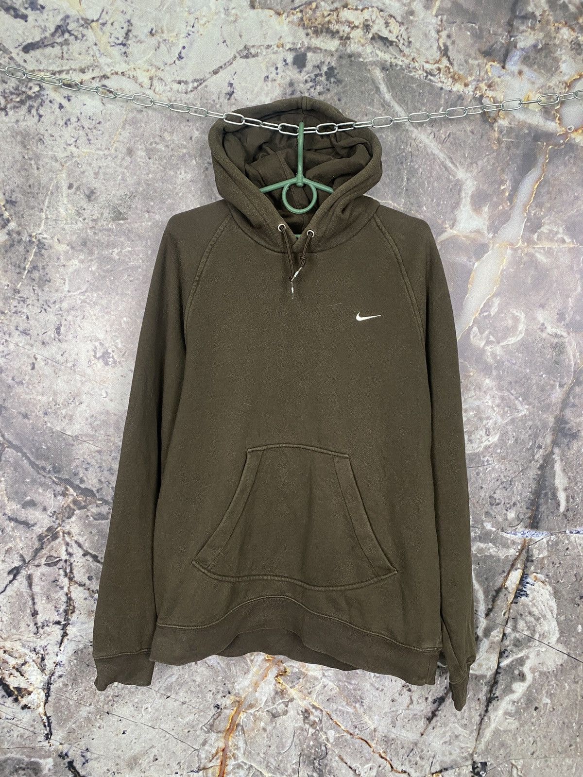 Men's Nike Hoodie Brown Vintage Hype Size Medium