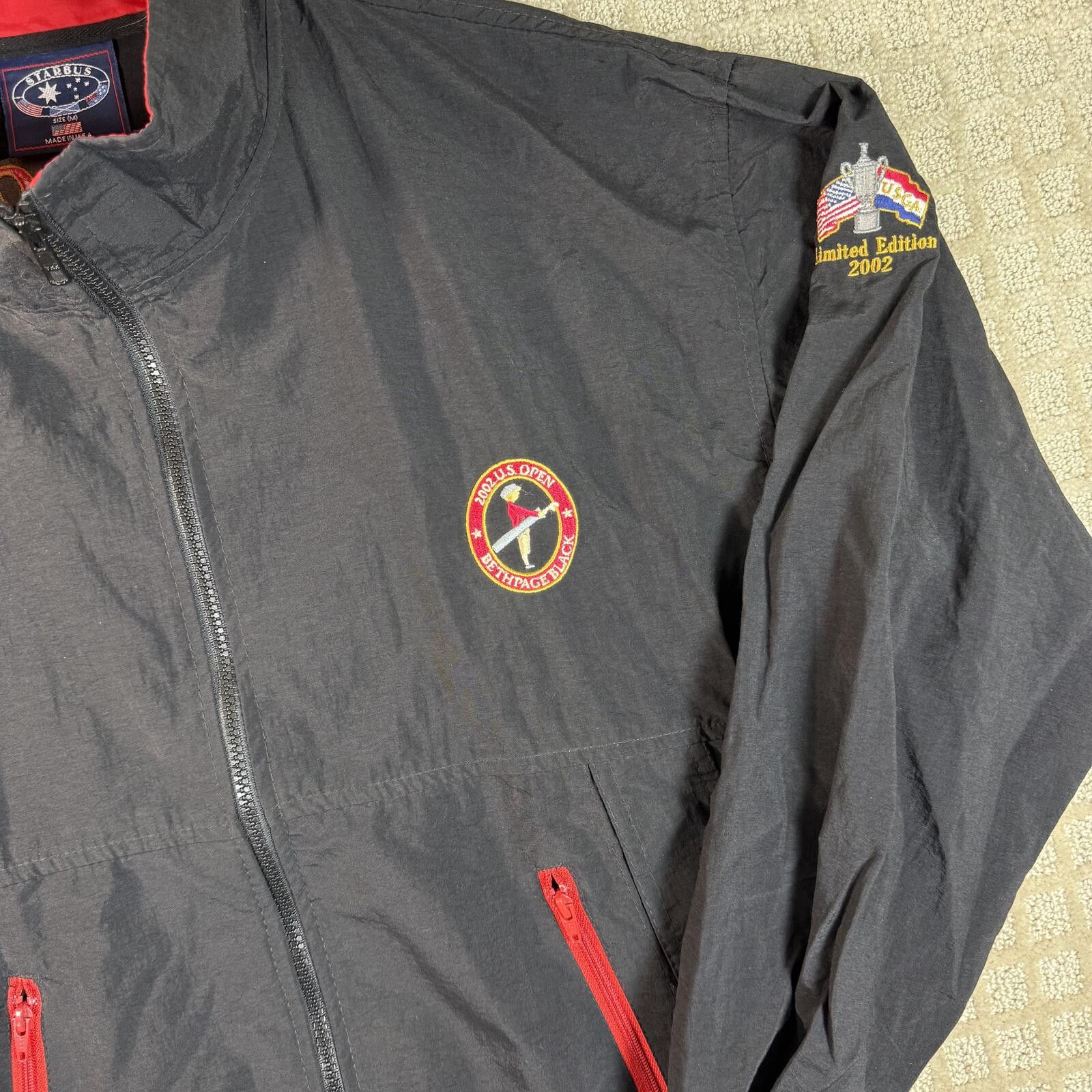 Other Vintage 2002 U.S. Open Bethpage black windbreaker jacket med Size US M / EU 48-50 / 2 - 2 Thumbnail
