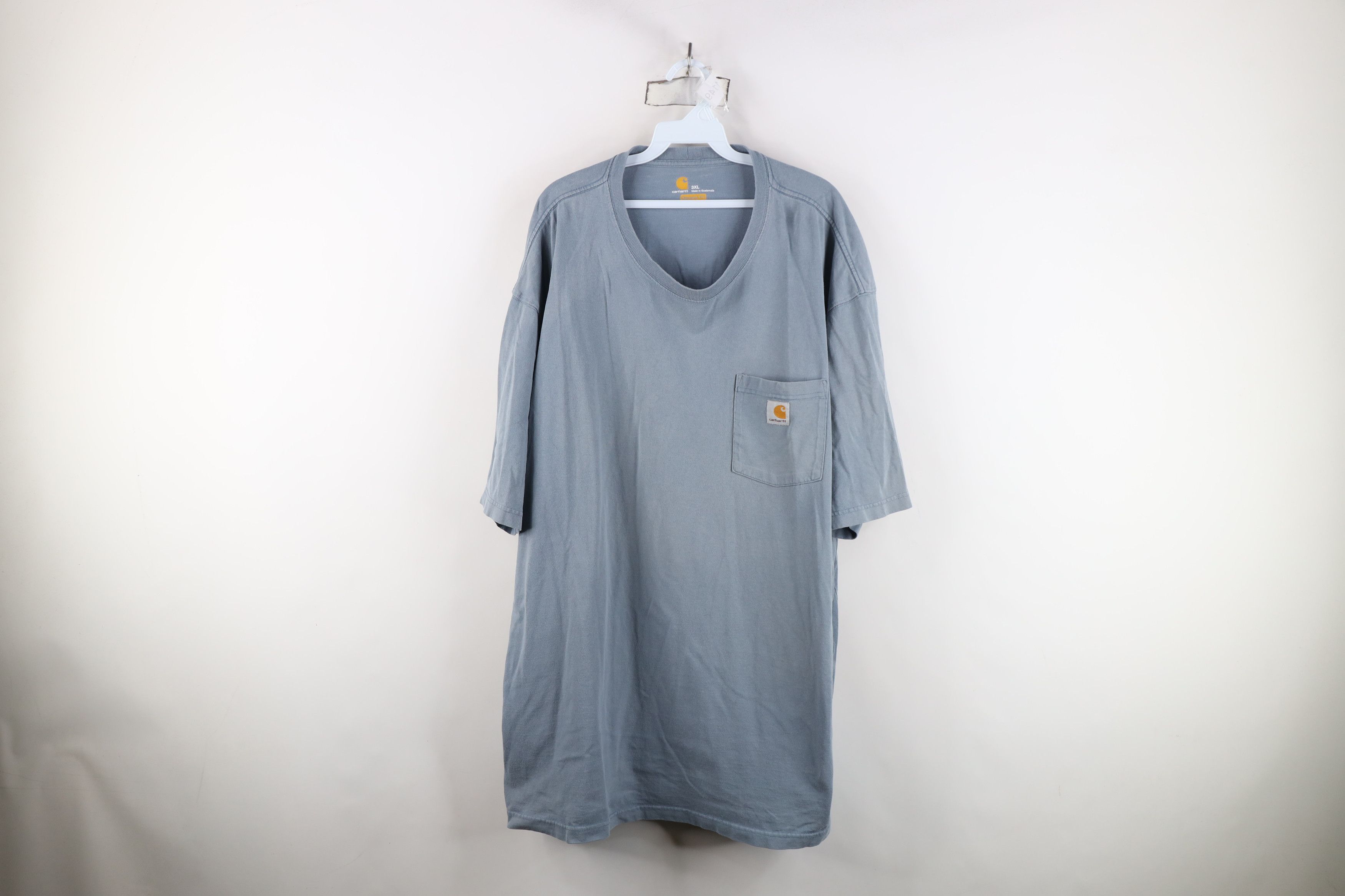 Carhartt Vintage Carhartt Spell Out Baggy Pocket T-Shirt Blue Cotton Size US XXL / EU 58 / 5 - 1 Thumbnail