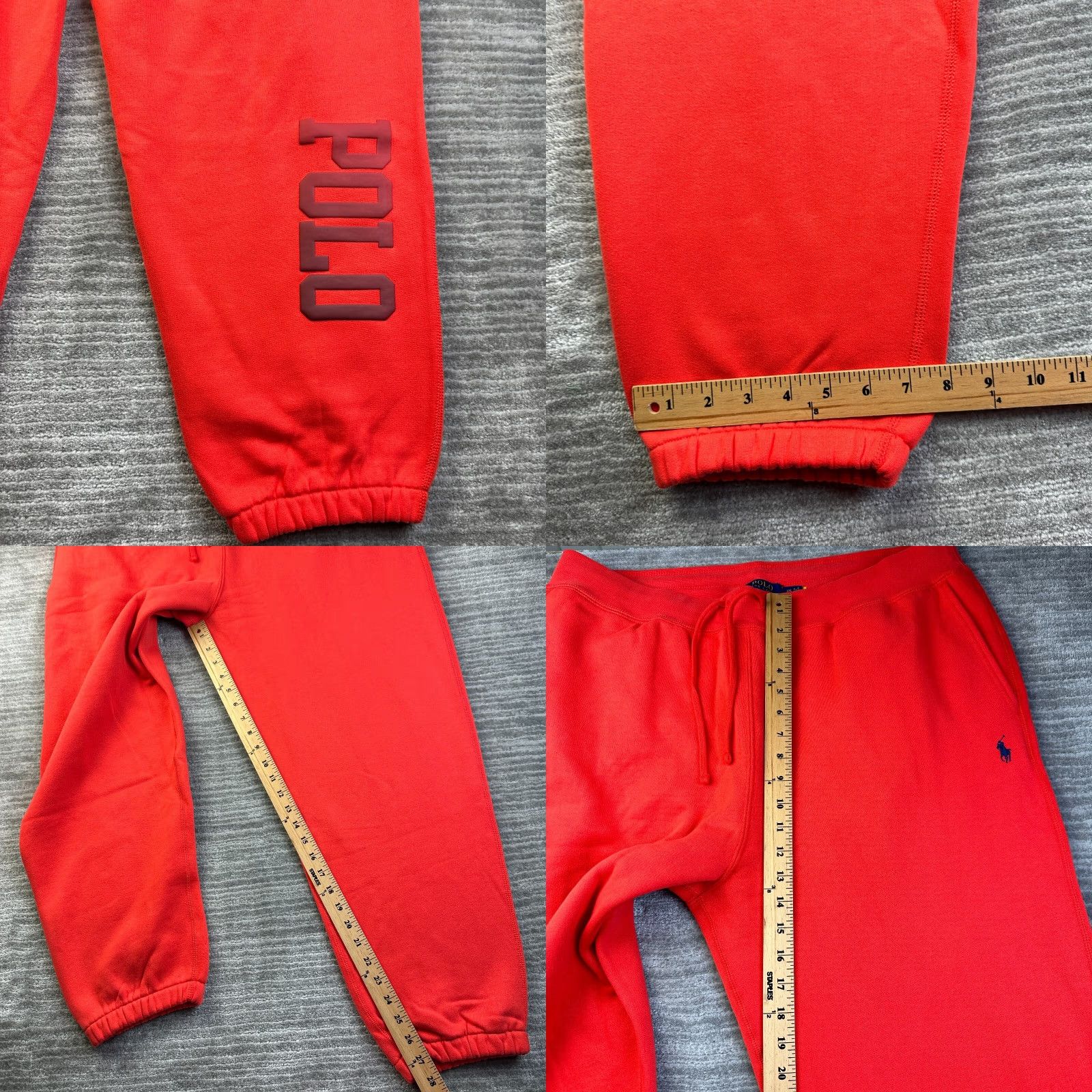 Polo Ralph Lauren Polo Ralph Lauren Pants Mens 2XL Red Sweatpants Pony Cuffed Big Fit Regular Inseam 28 in Pockets Adjustable Waist Knit Cotton Polyester Sweatpants Size US XXL / EU 58 / 5 - 8 Thumbnail