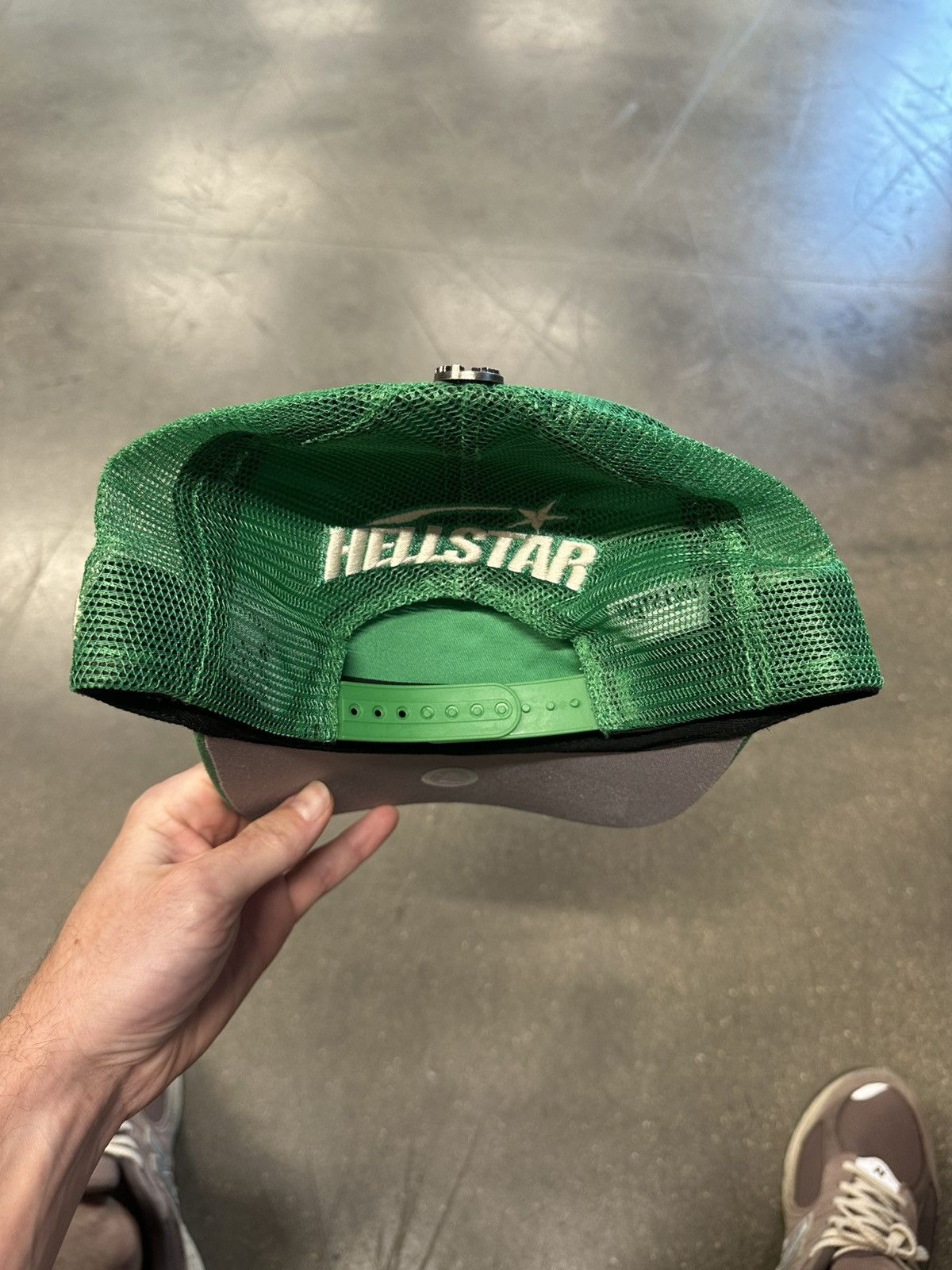 HELLSTAR Hellstar Big Logo Trucker Snapback Hat Green Size ONE SIZE - 2 Thumbnail