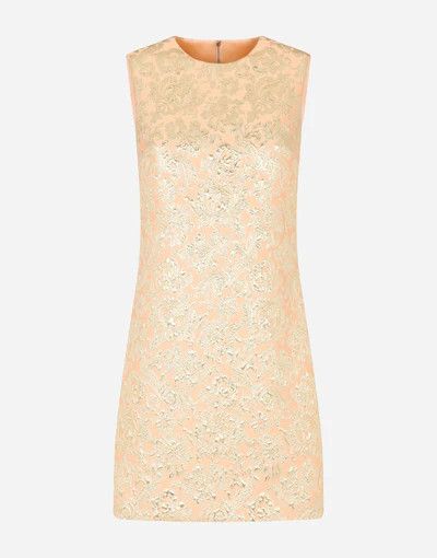 Dolce & Gabbana o1y0825 Mini Dress in Salmon Pink/Silver Size XS / US 0-2 / IT 36-38 - 1 Thumbnail