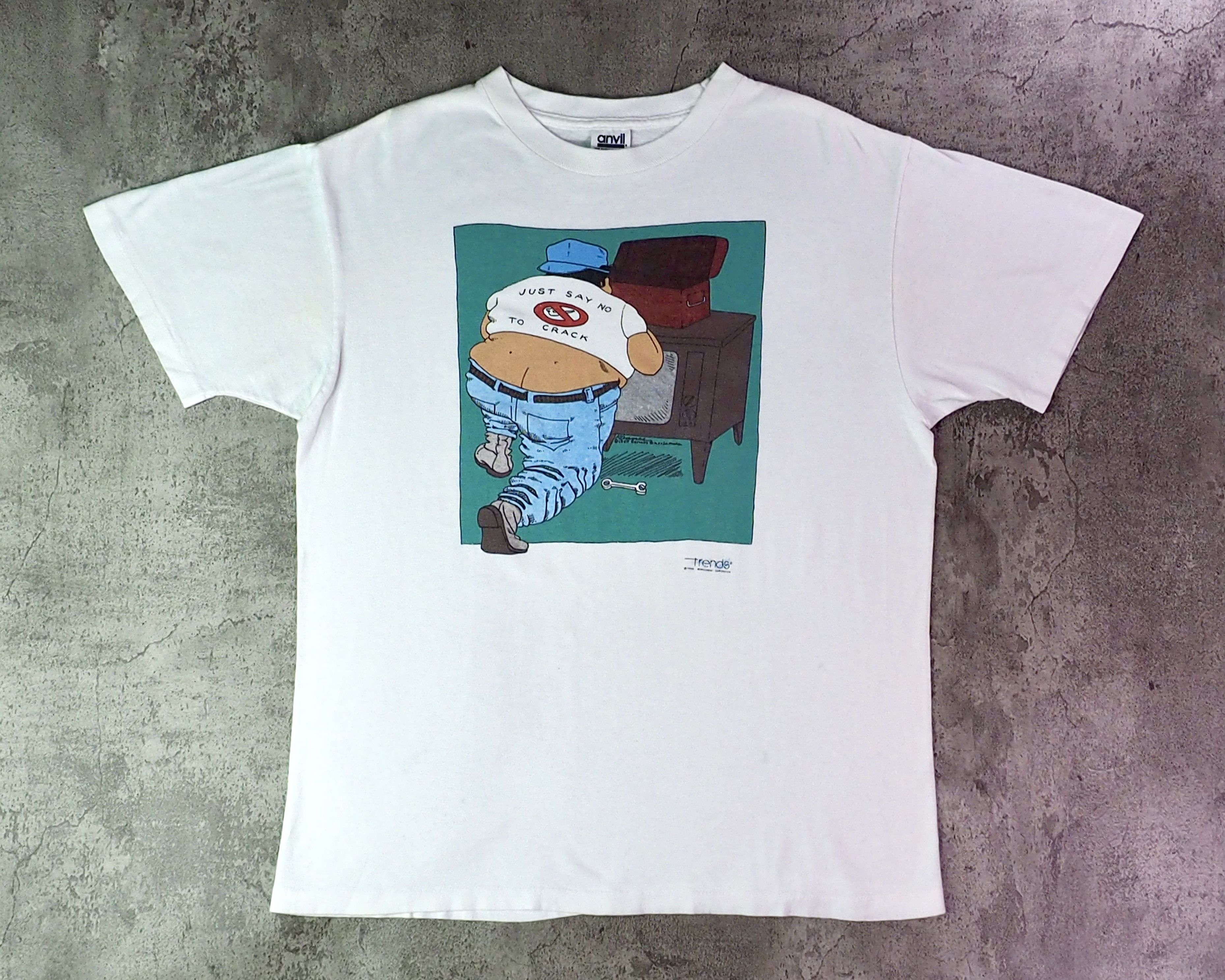 Vintage Vintage 1990s "Just Say No To Crack" Graphic Shirt L Size US L / EU 52-54 / 3 - 1 Thumbnail