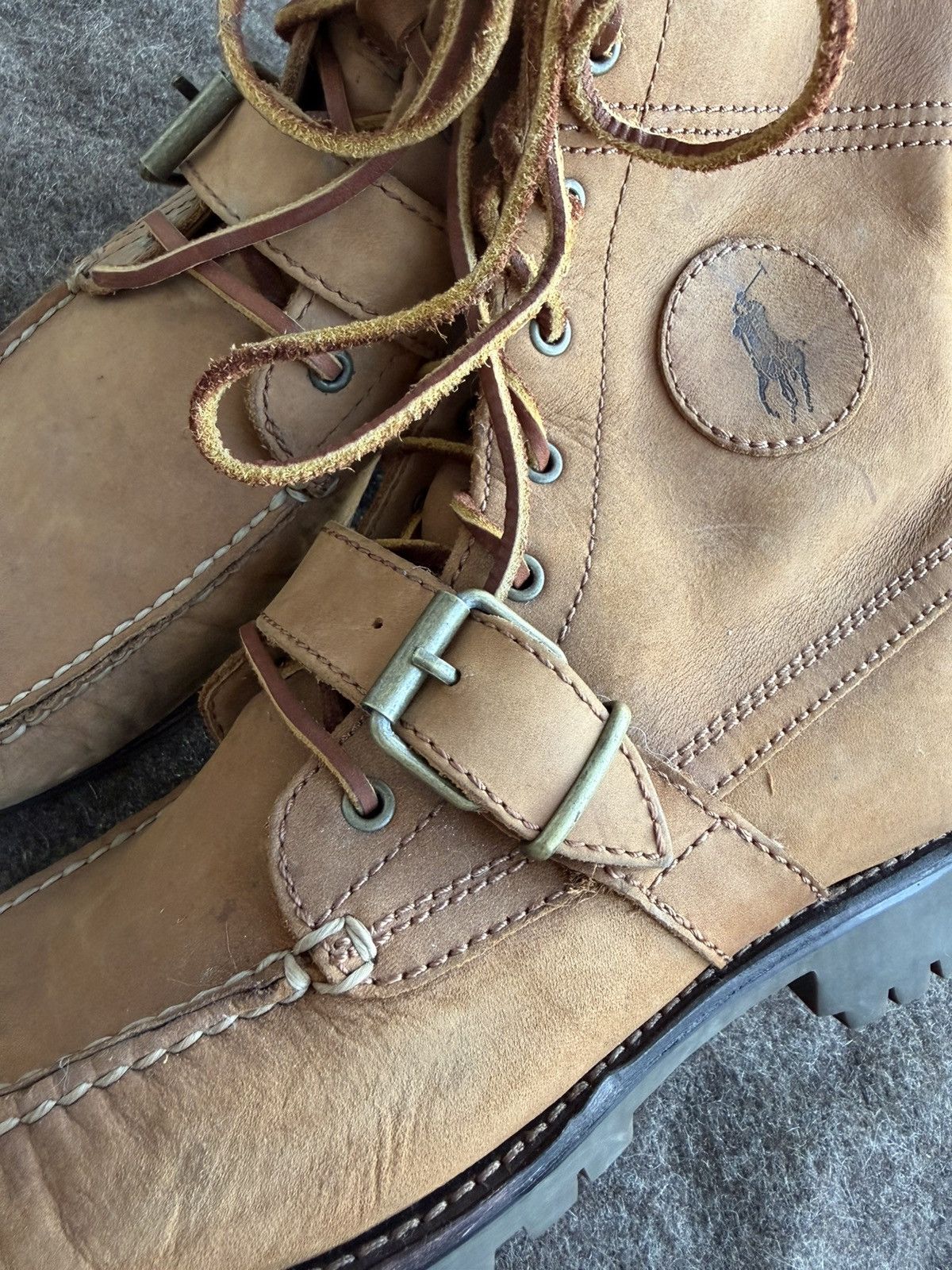 Polo Ralph Lauren Polo Ralph Lauren Leather Moc Toe Boots Size US 10 / EU 43 - 5 Thumbnail