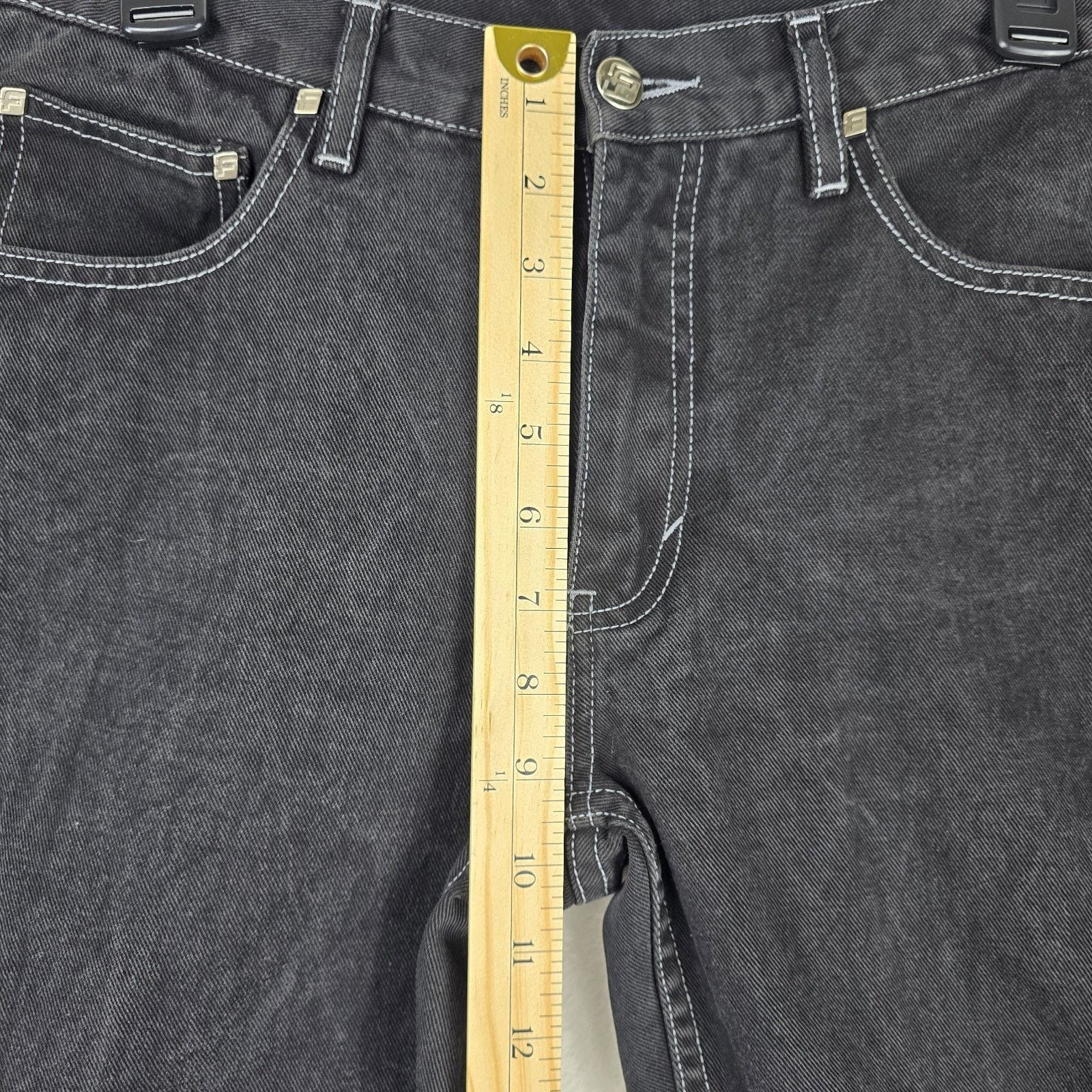 Fubu Vtg Fubu Women's Jeans Size 11/12 Black Denim 30x31 Y2K Size 34" / US 12 / IT 48 - 13 Thumbnail
