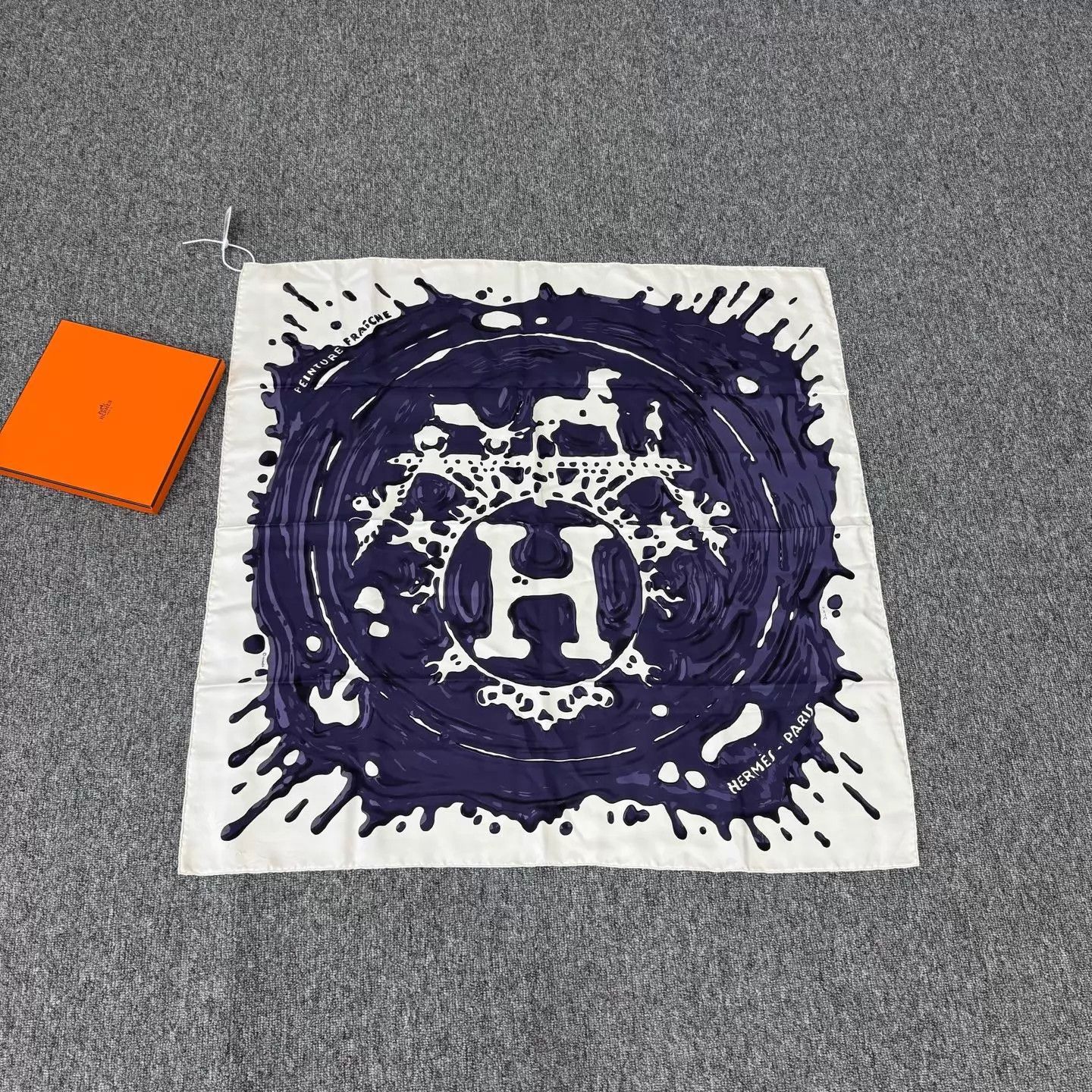 Hermes Hermes 99 New Ink Splatter Scarf 90x90cm Classic Size ONE SIZE - 1 Thumbnail