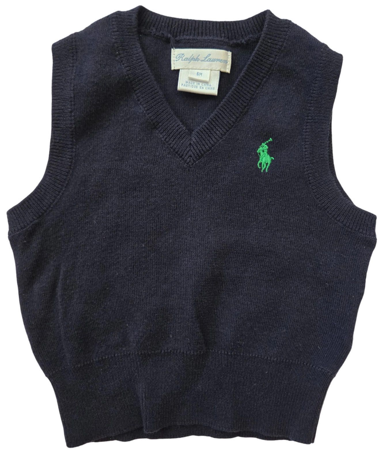 Polo Ralph Lauren Ralph Lauren Boys Infant Sweater Vest V-Neck Size 6 Months Size ONE SIZE - 1 Thumbnail
