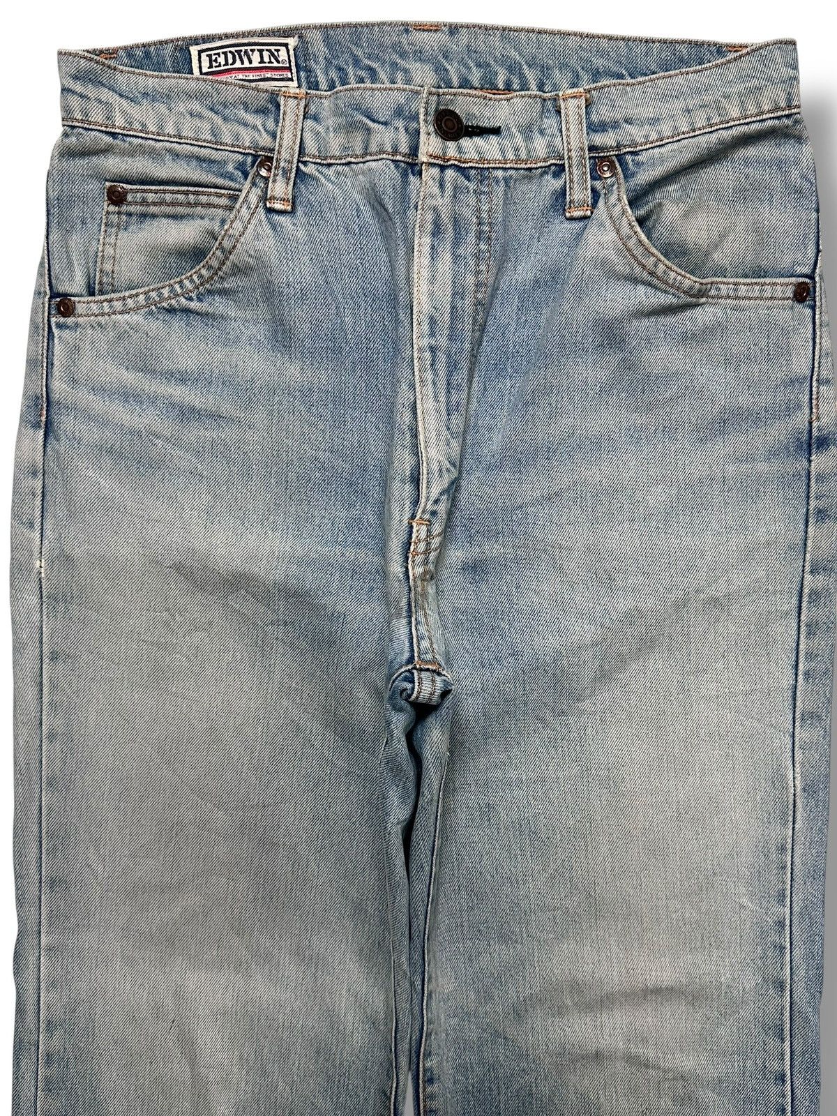 Edwin Vintage Edwin 90's Japan Denim Straight Jeans Light BlueWash Size US 30 / EU 46 - 2 Thumbnail