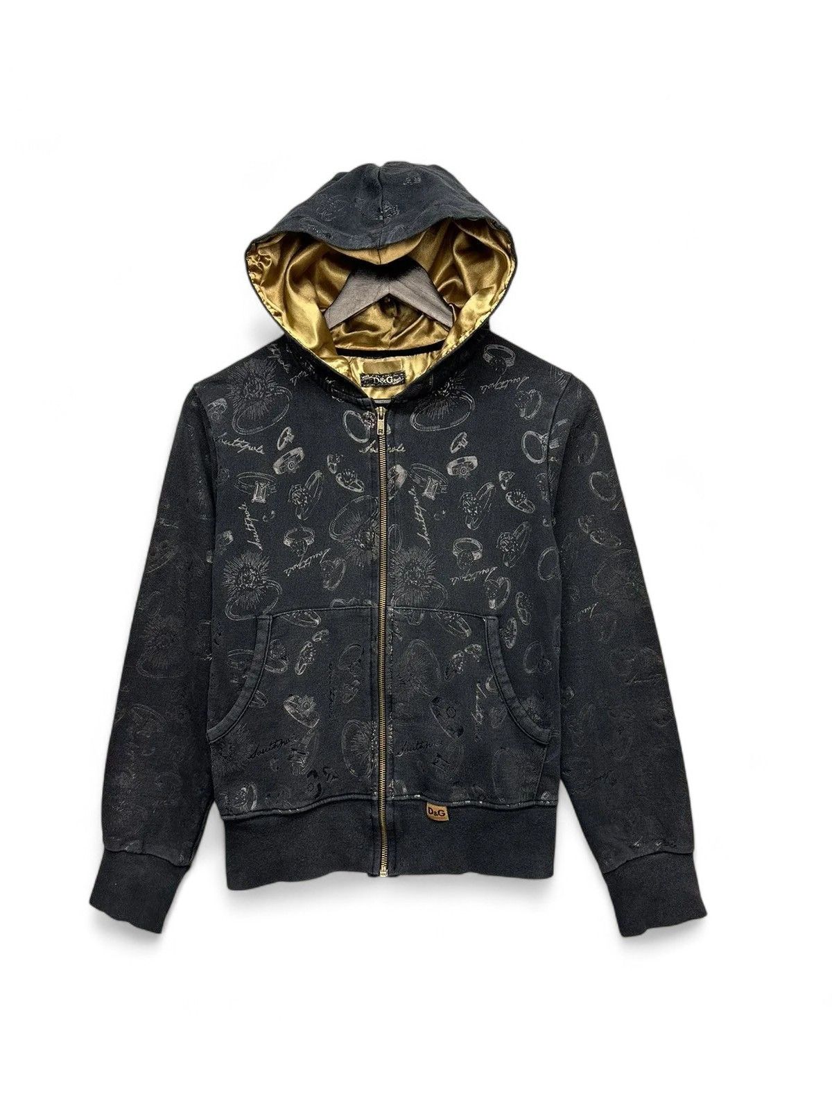 Japanese Brand Dolce&Gabbana BlackOversized Hoodie Vintage Streetwear Style Size M / US 6-8 / IT 42-44 - 1 Thumbnail