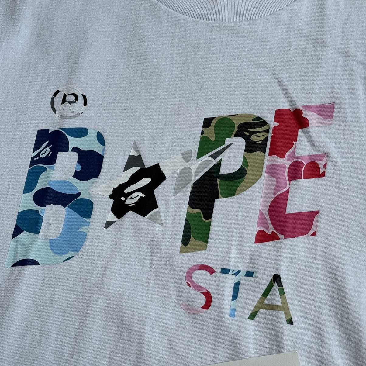 Bape BAPE ABC Camo Crazy Bape Sta Logo T-shirt White Size US M / EU 48-50 / 2 - 4 Thumbnail